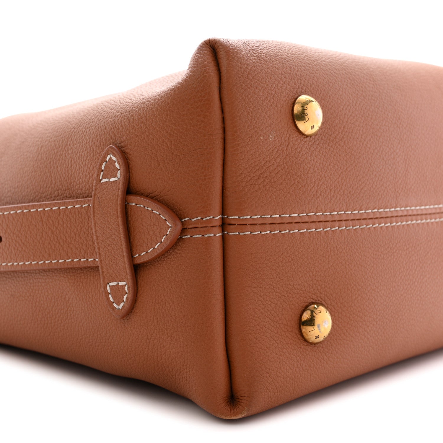 Grained Calfskin Low Key Hobo PM Cognac