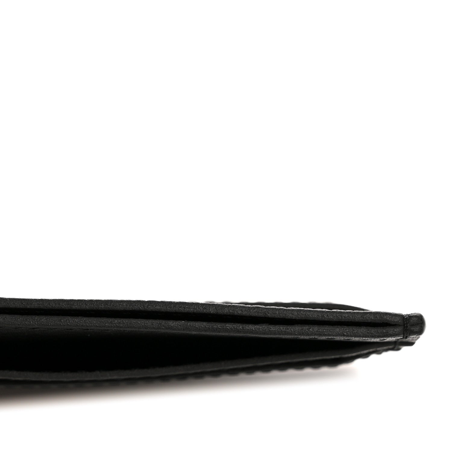 Calfskin Monogram Shadow Double Card Holder Black