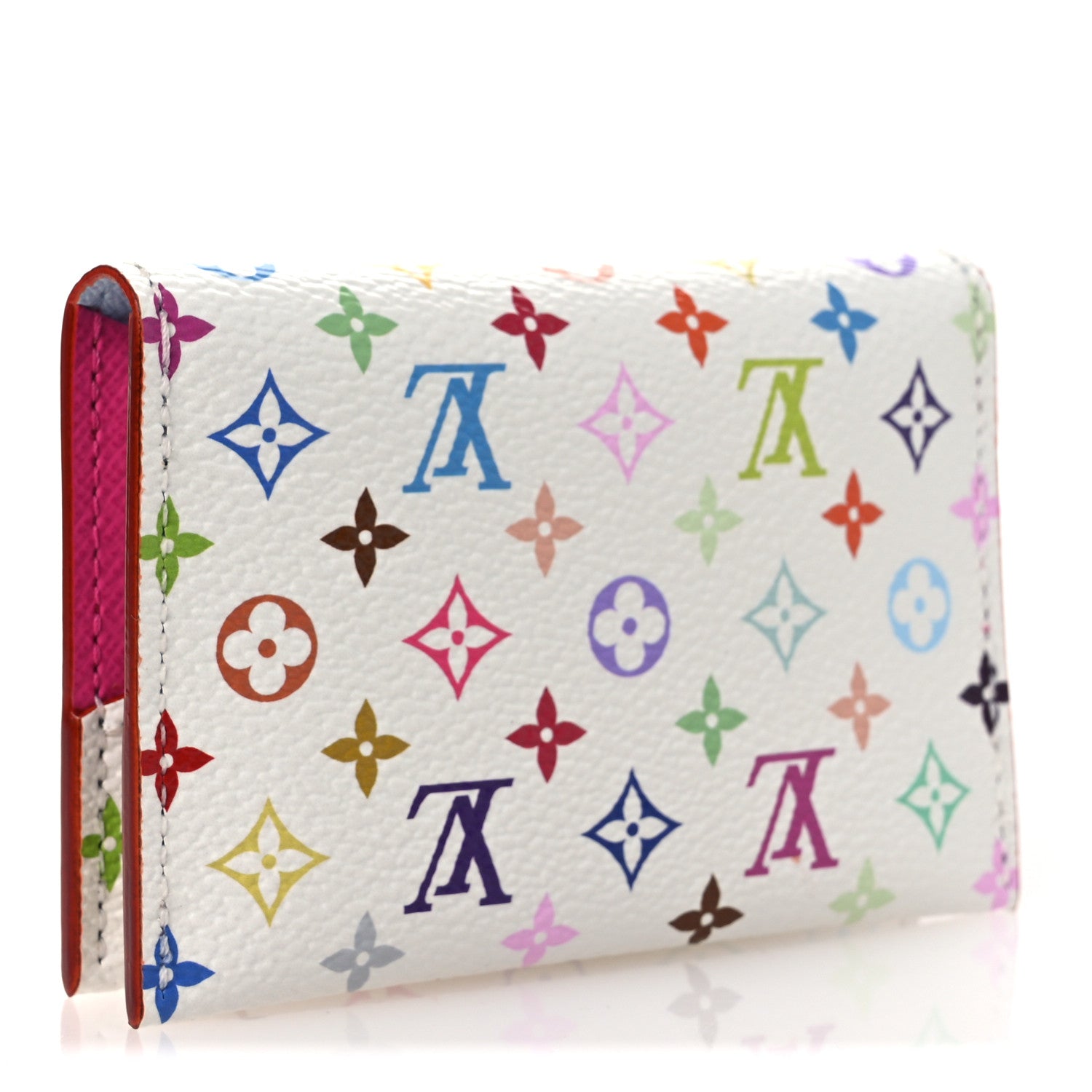LV X TM Monogram Multicolor Slim Card Holder White