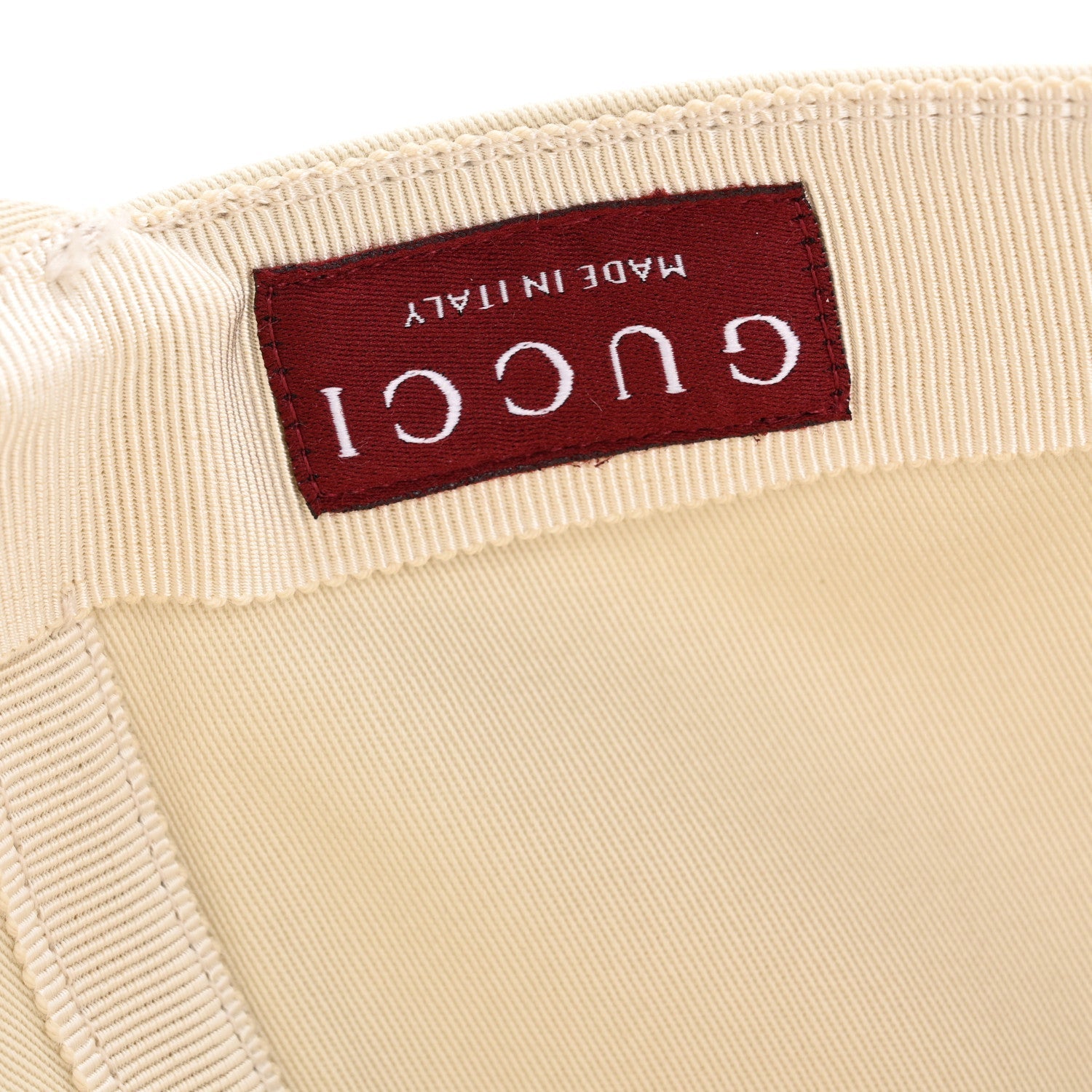 Cotton Embroidered Logo Baseball Hat S Ivory