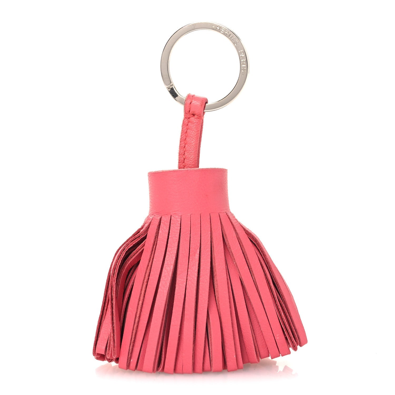 Lambskin Carmen Tassel Key Holder Rose Lipstick