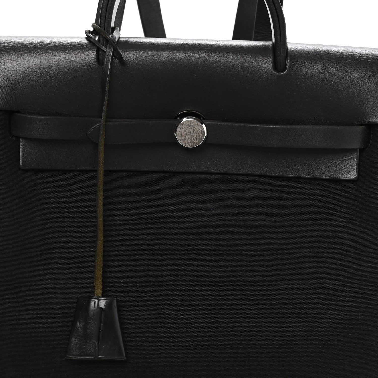 Toile Vache Calfskin Herbag 30 PM Backpack Black