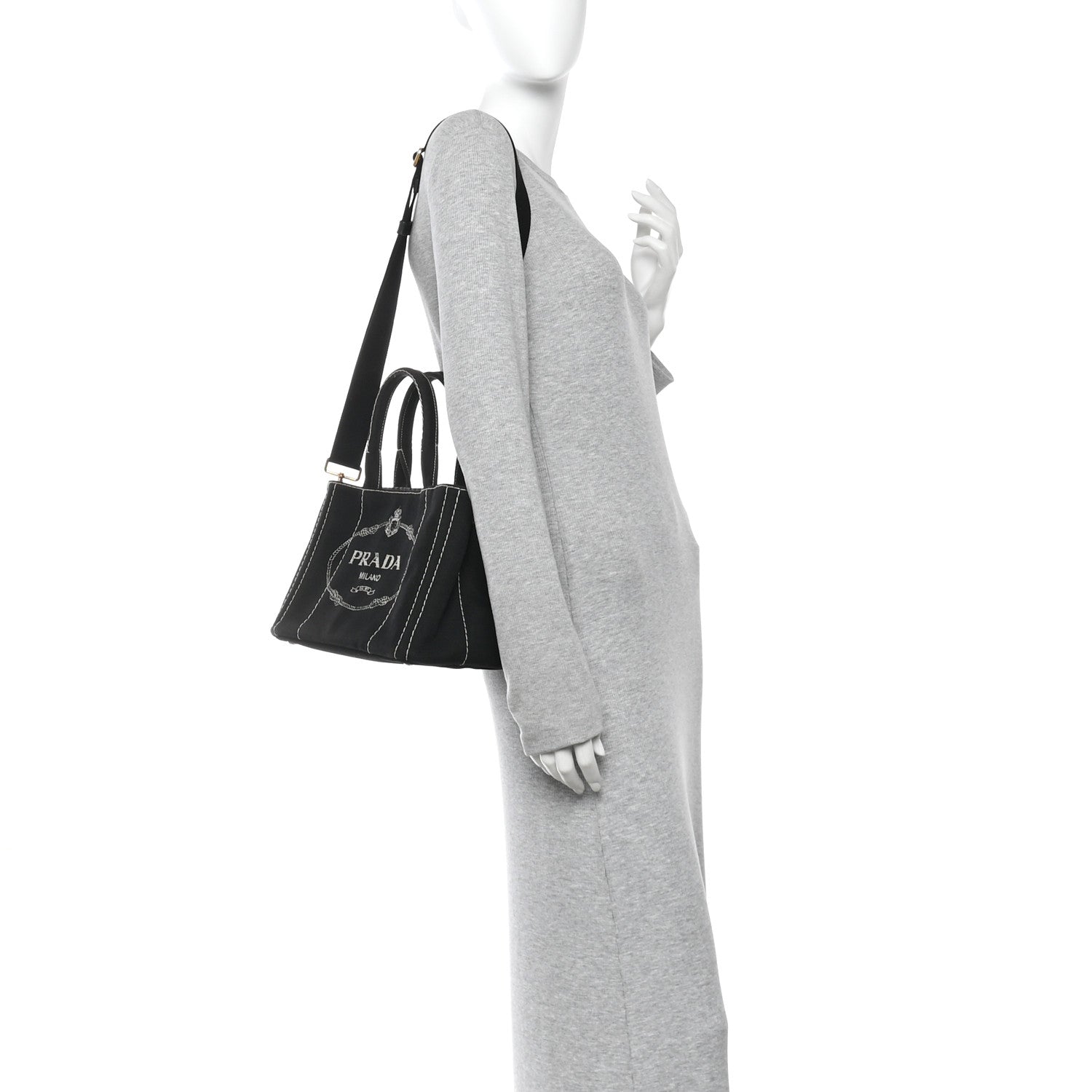 Canapa Small Logo Tote Black Talco