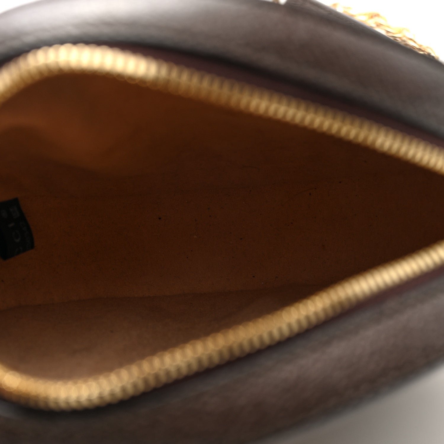 GG Supreme Monogram Web Mini Ophidia Round Shoulder Bag Brown