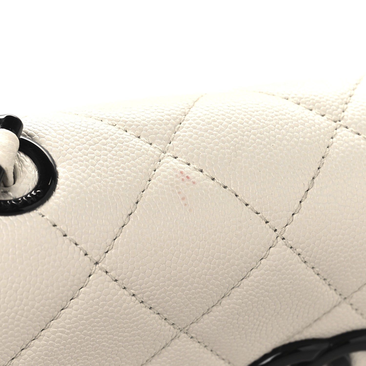 Caviar Quilted My Everything Small Flap White Black