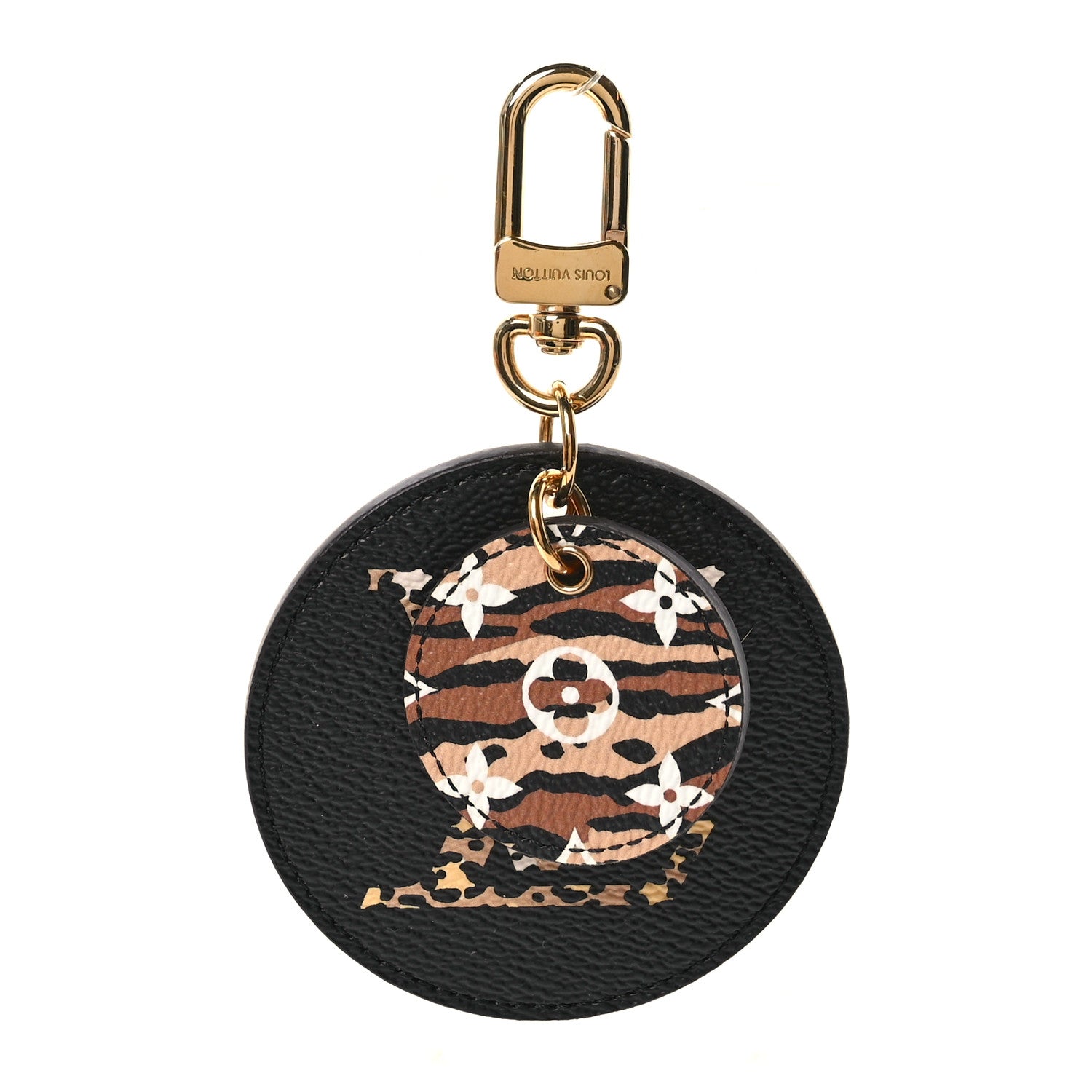 Monogram Giant Jungle Bag Charm Key Holder Black