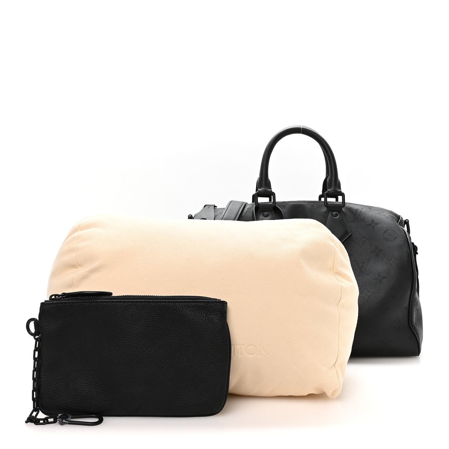 Calfskin Monogram Speedy P9 Bandouliere 30 Ultra Black