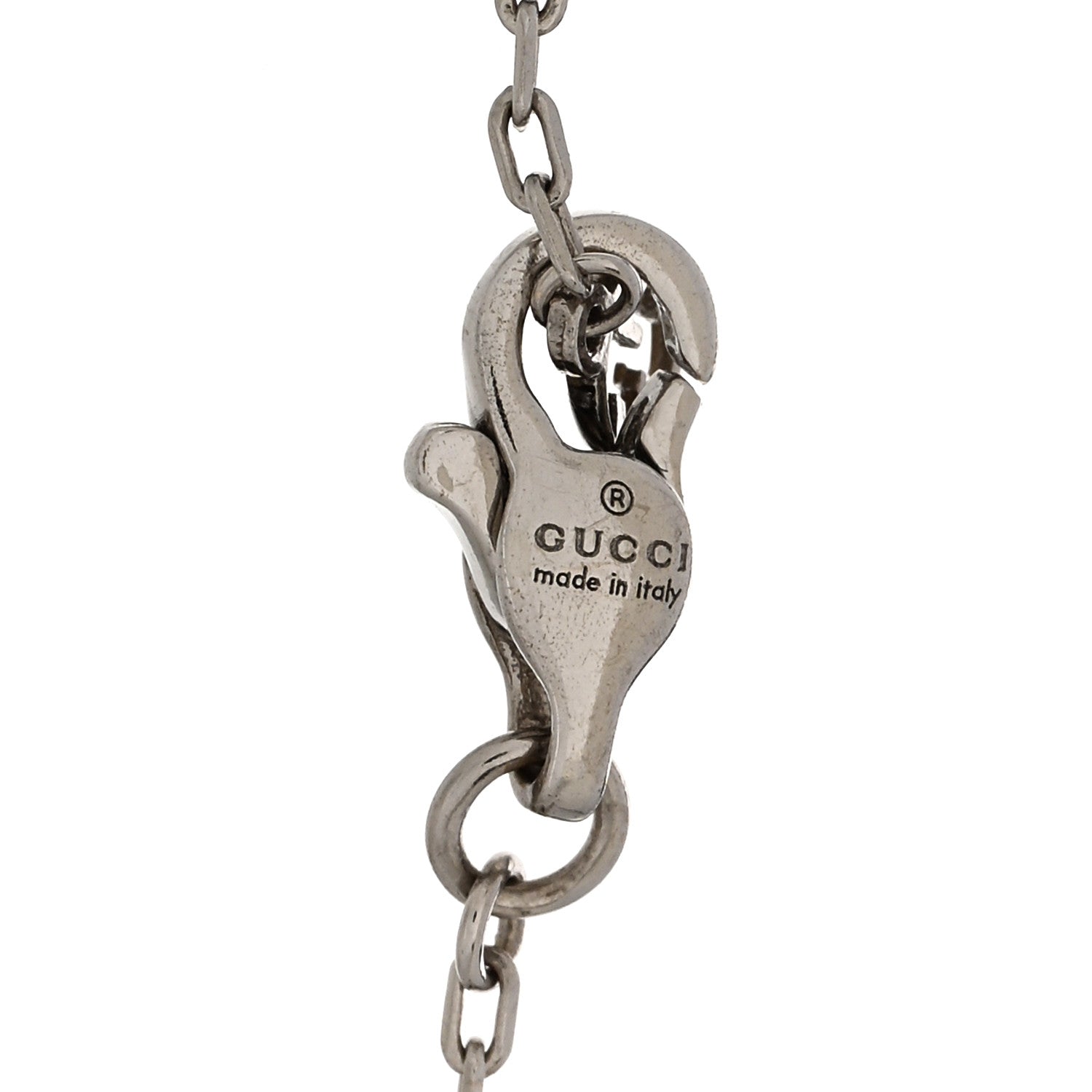 18K White Gold Diamond GG Running Bracelet