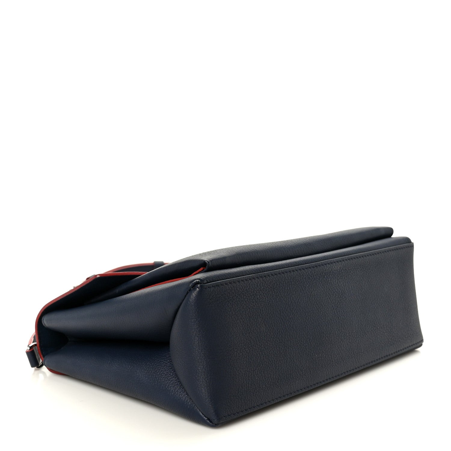 Soft Calfskin My Lockme Top Handle Marine Rouge