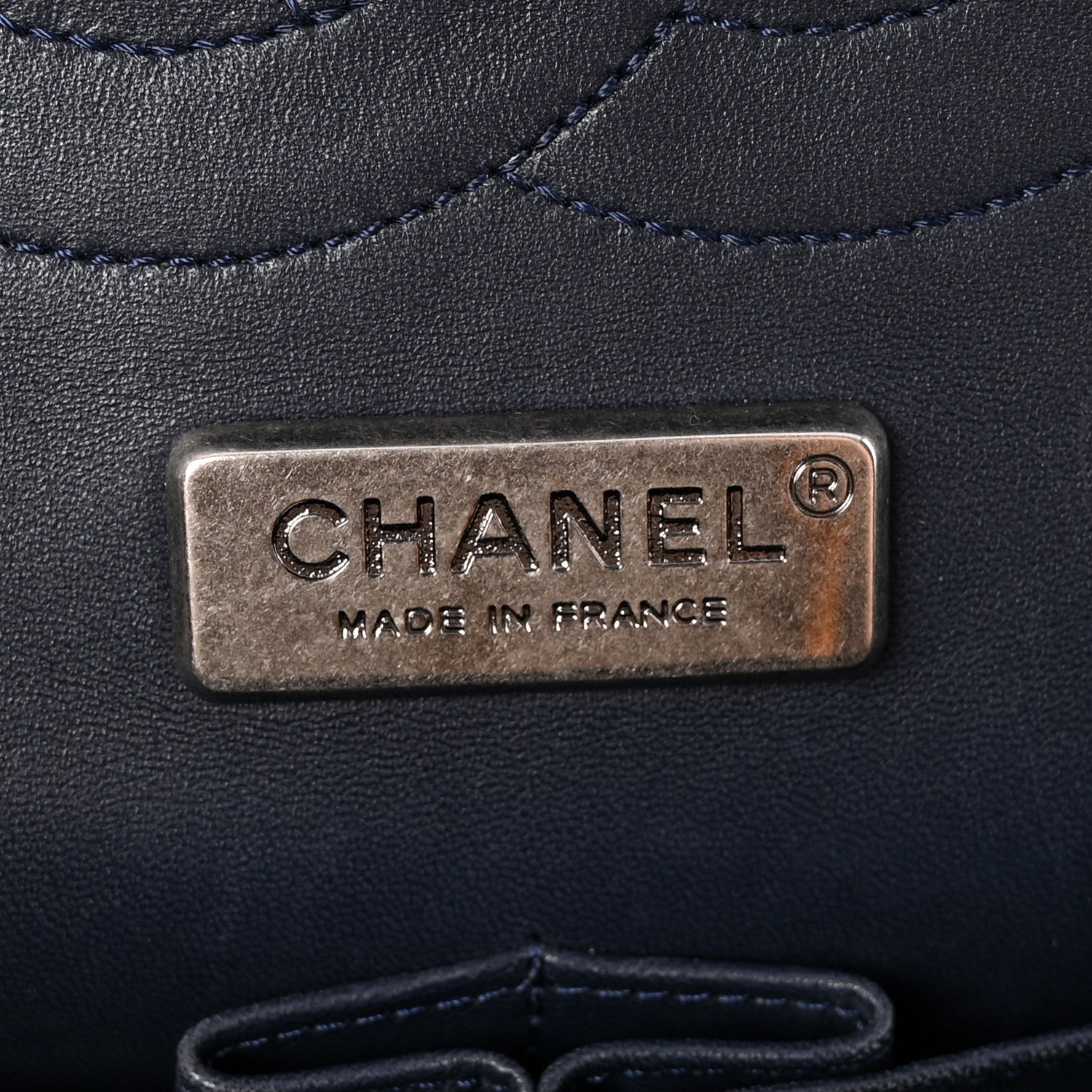 Metallic Snakeskin Jumbo Double Flap Blue