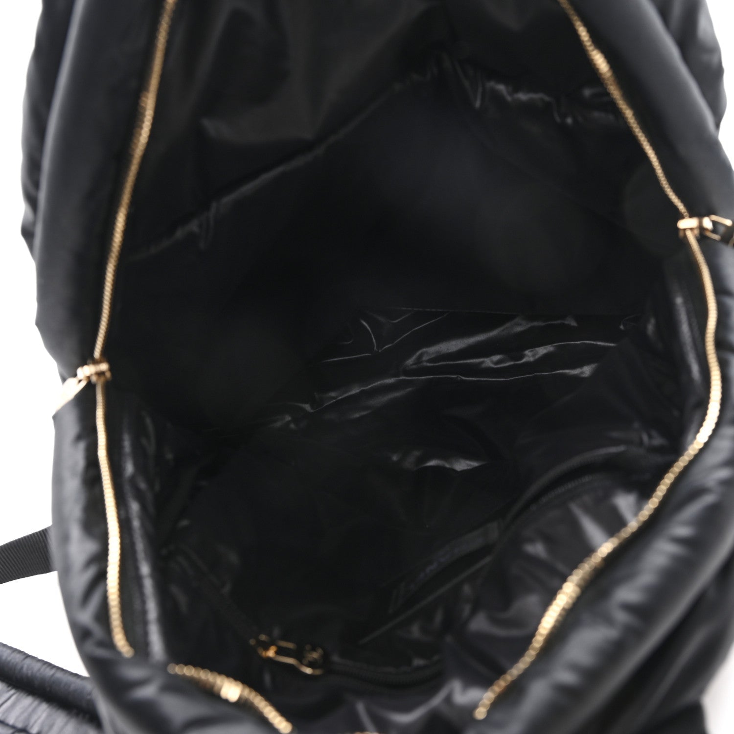 Nylon Tweed Quilted Small Coco Neige Snowflake Backpack Black