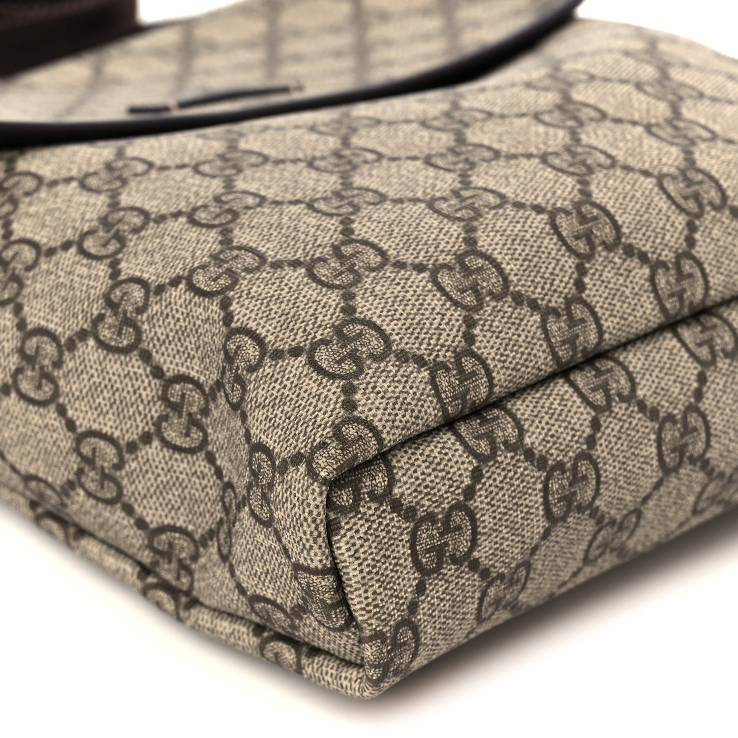 GG Plus Monogram Small Flap Messenger Bag Beige Dark Brown