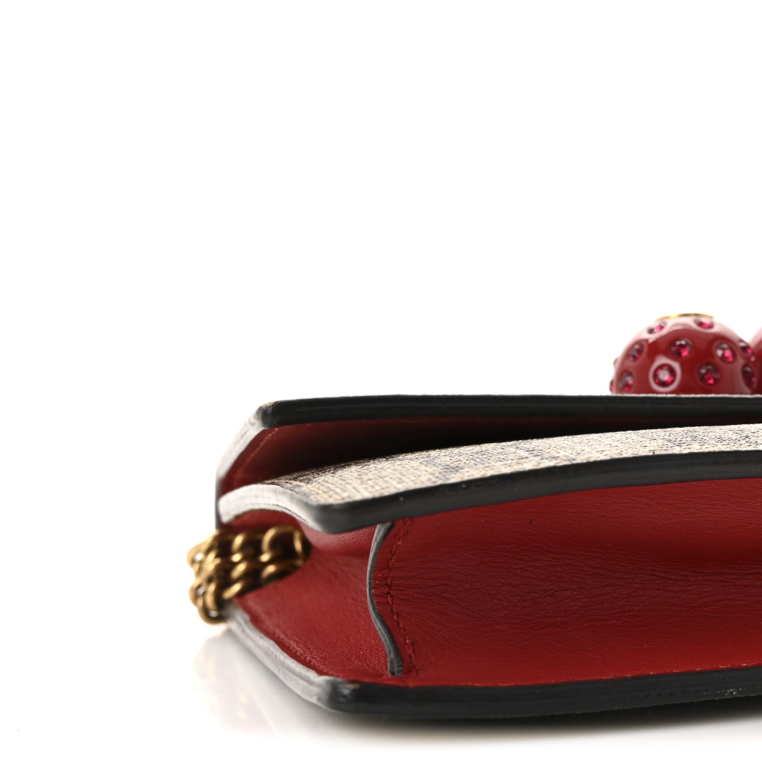 GG Supreme Monogram Mini Cherry Chain Bag