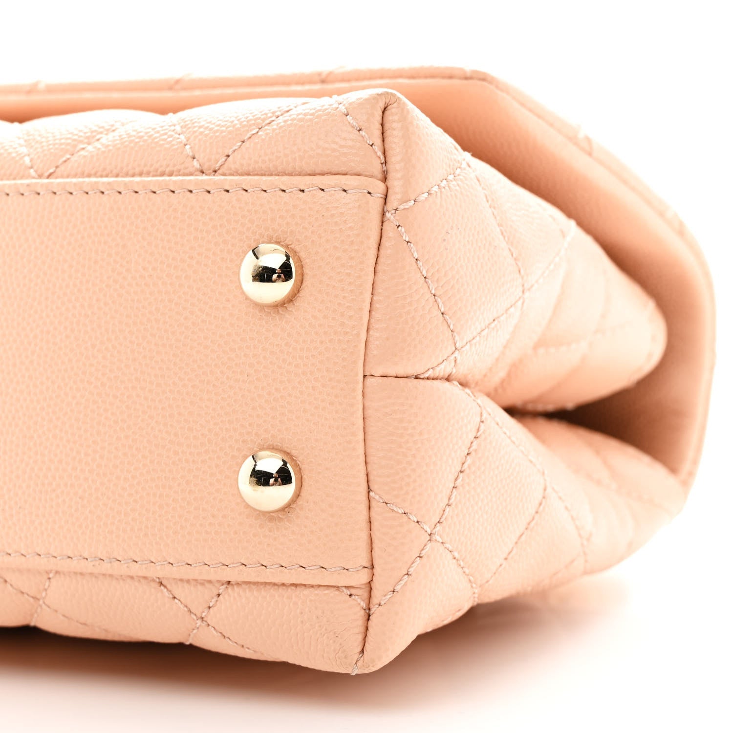 Caviar Quilted Mini Coco Handle Flap Light Pink