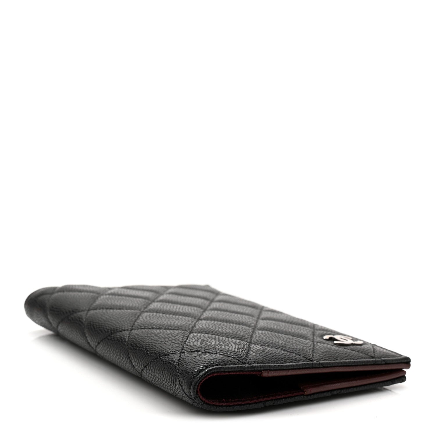 Caviar Quilted Passport Holder Black