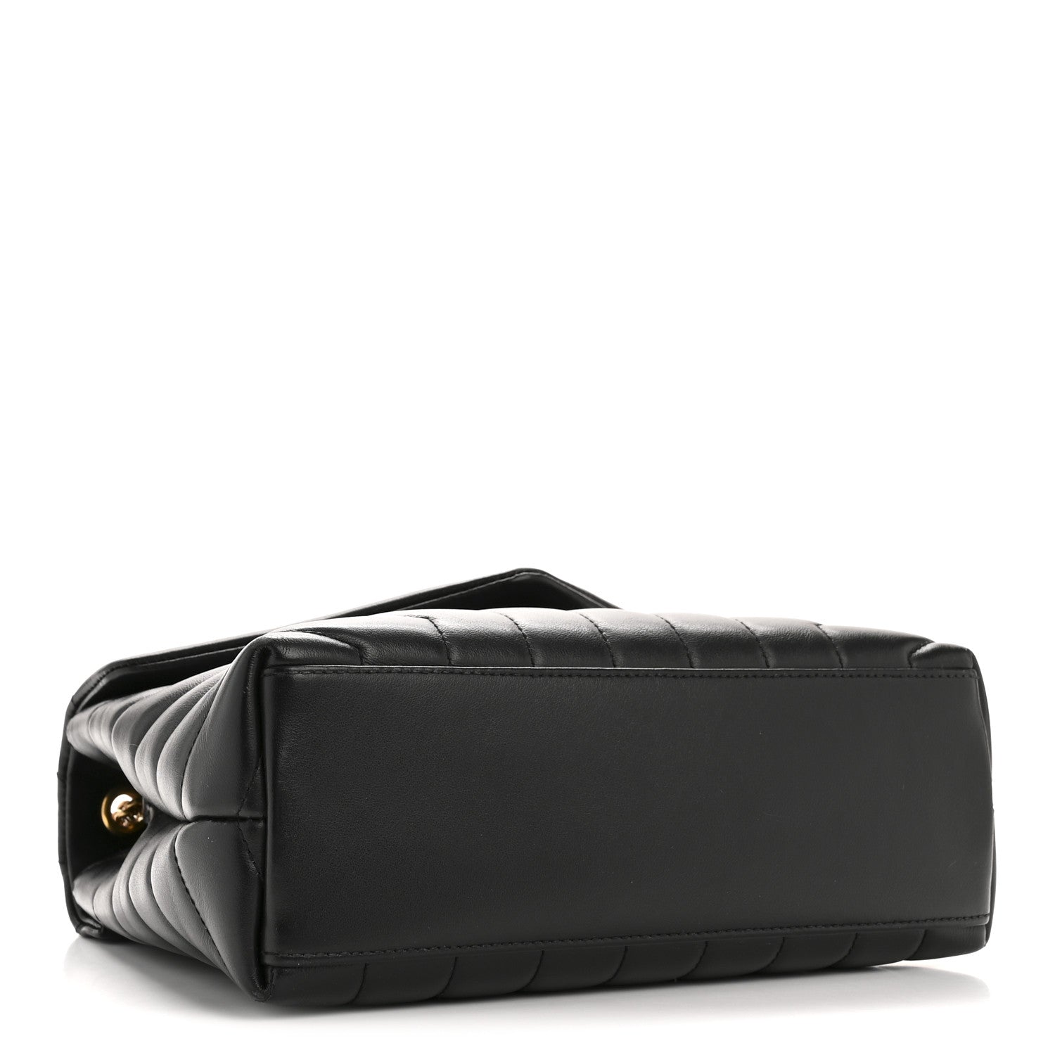 Calfskin Y Quilted Monogram Small Loulou Chain Satchel Black