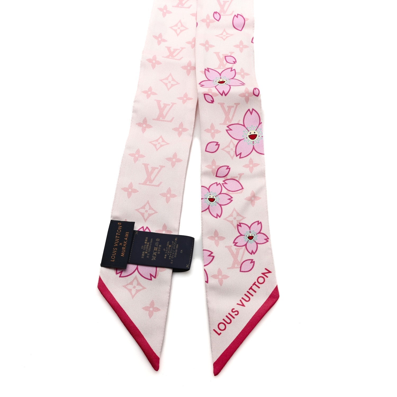 LV X TM Silk Monogram Cherry Blossom BB Bandeau Pink