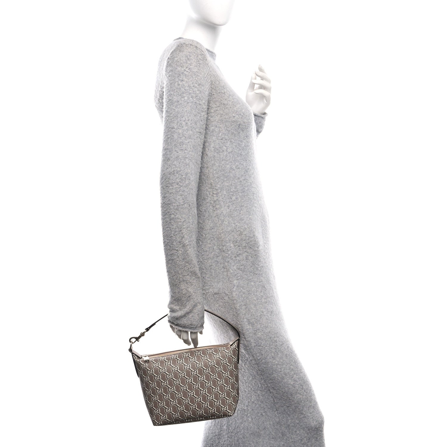 GG Shadow Monogram Super Mini Ophidia Shoulder Bag Taupe