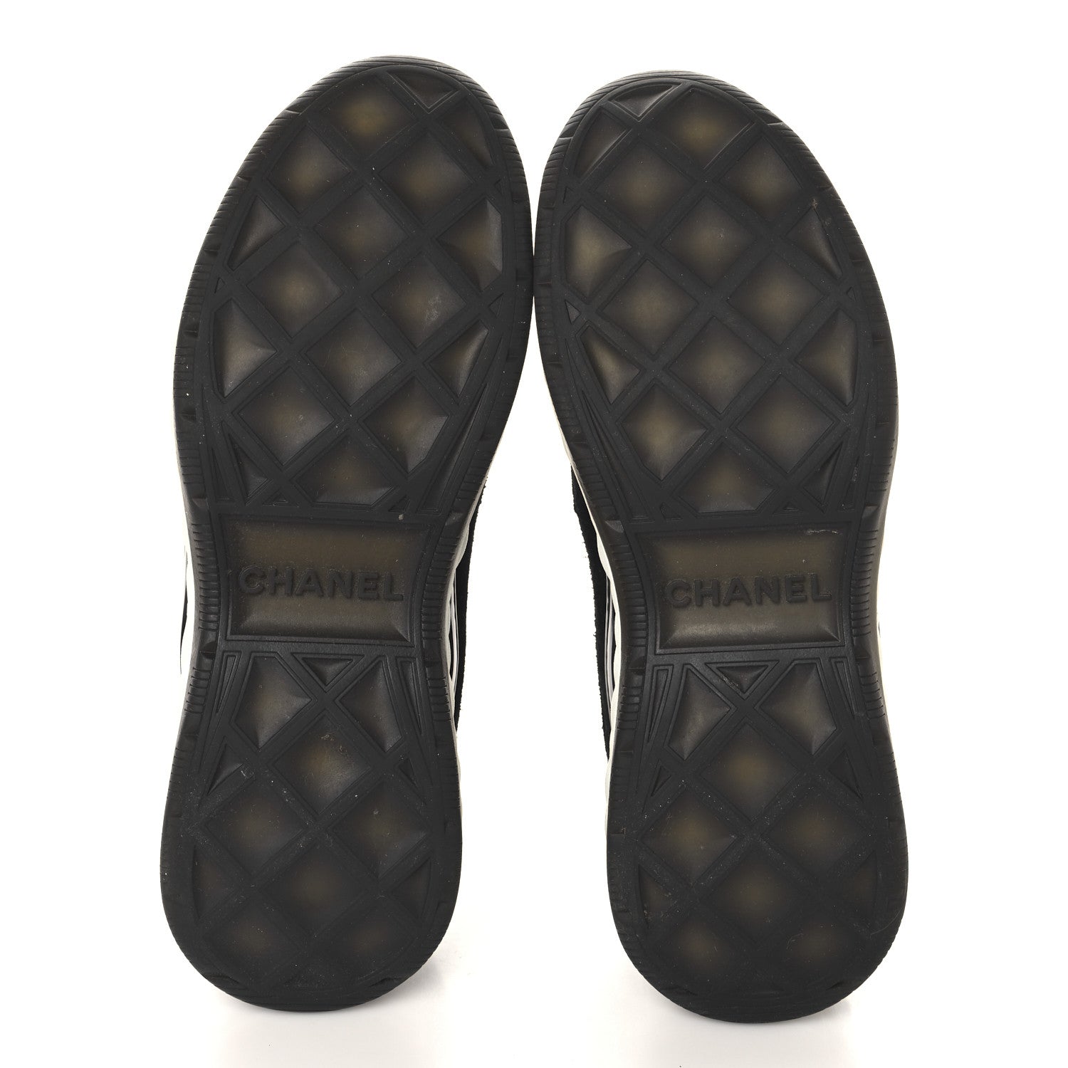 Velvet Calfskin Mixed Fibers CC Sneakers 40 Black