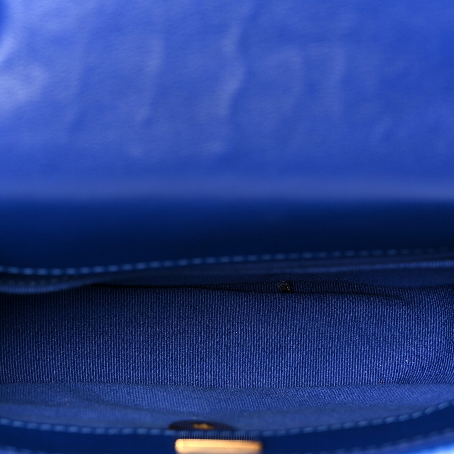 Velvet Quilted Mini Place Vendome Flap Blue