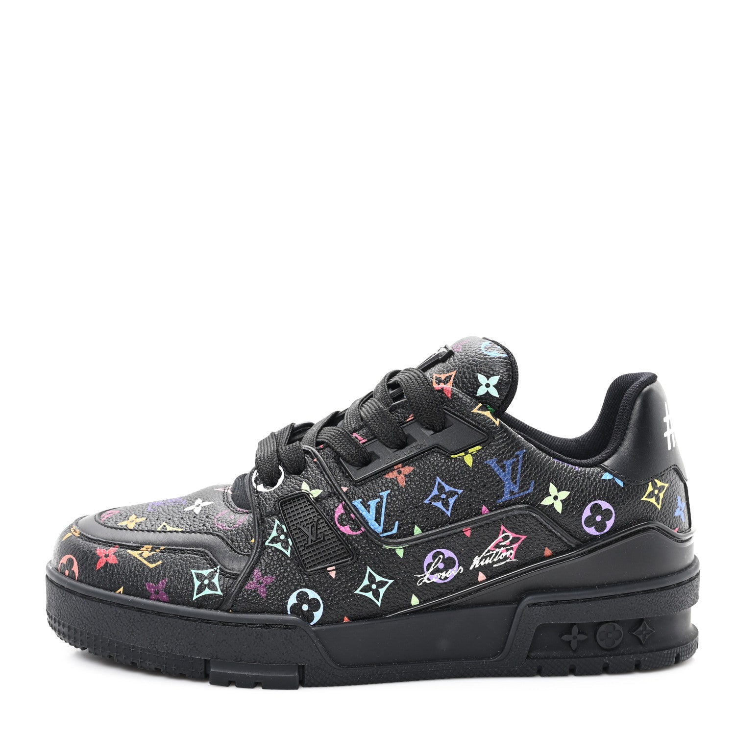 LV X TM Calfskin Monogram Multicolor LV Trainer Sneakers 36 Black