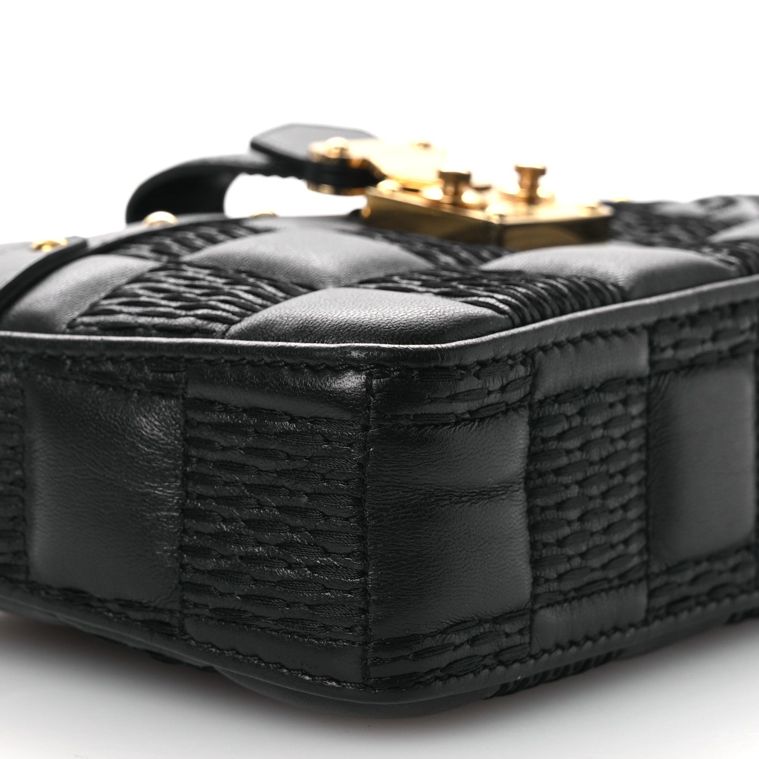 Damier Quilt Lambskin Troca Pochette Black