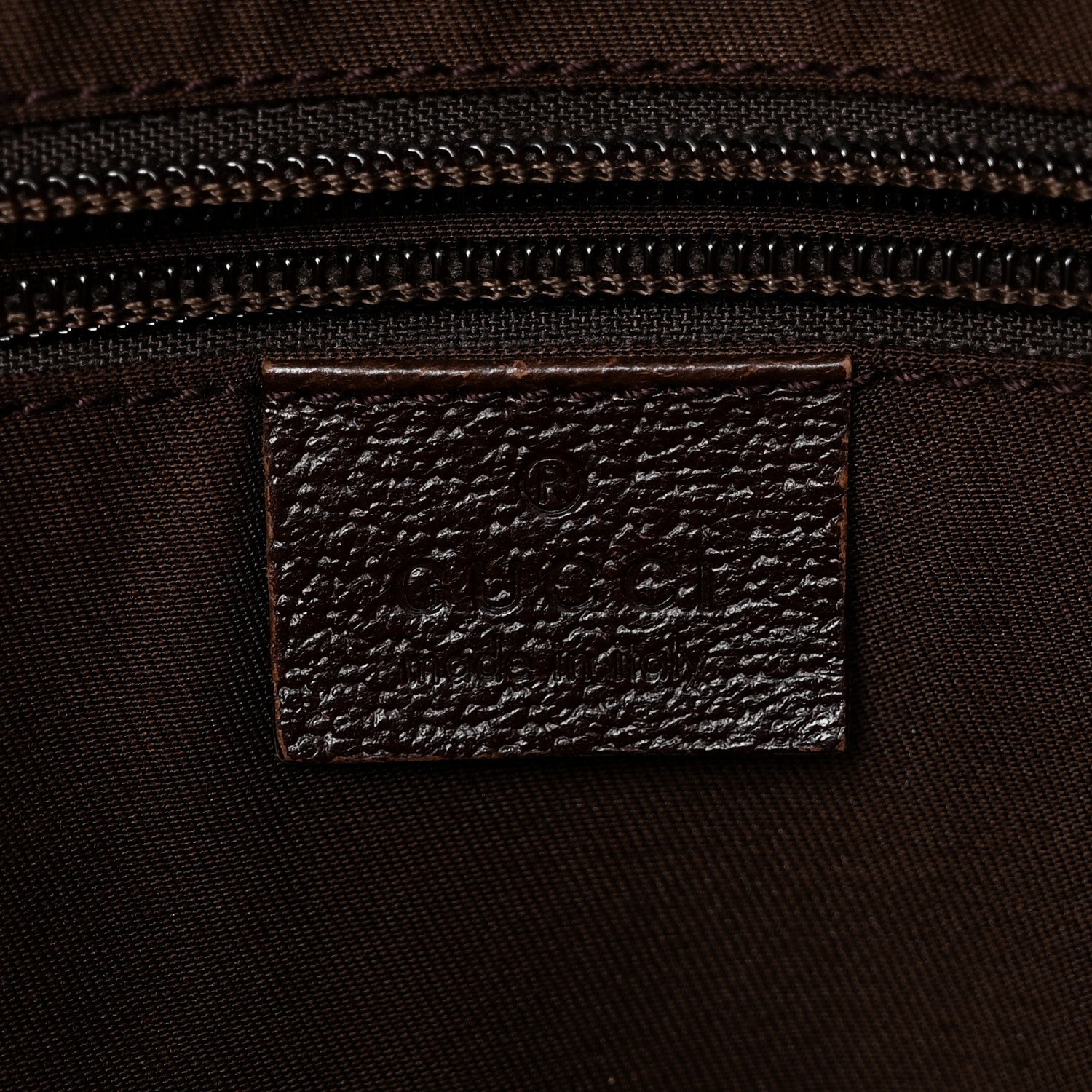 GG Monogram Medium Web Handle Double Pocket Tote Brown