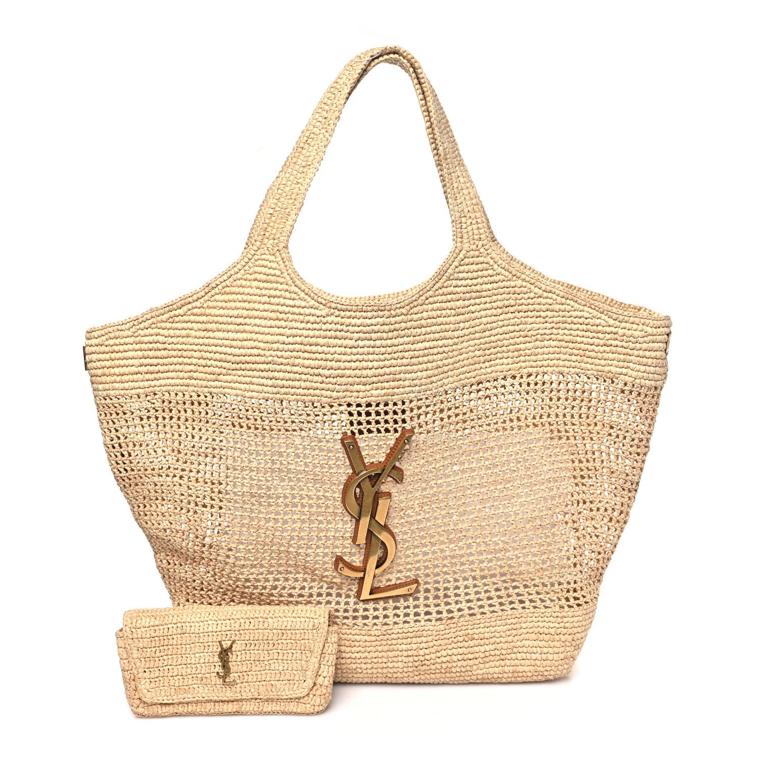 Raffia Icare Shopping Tote Natural