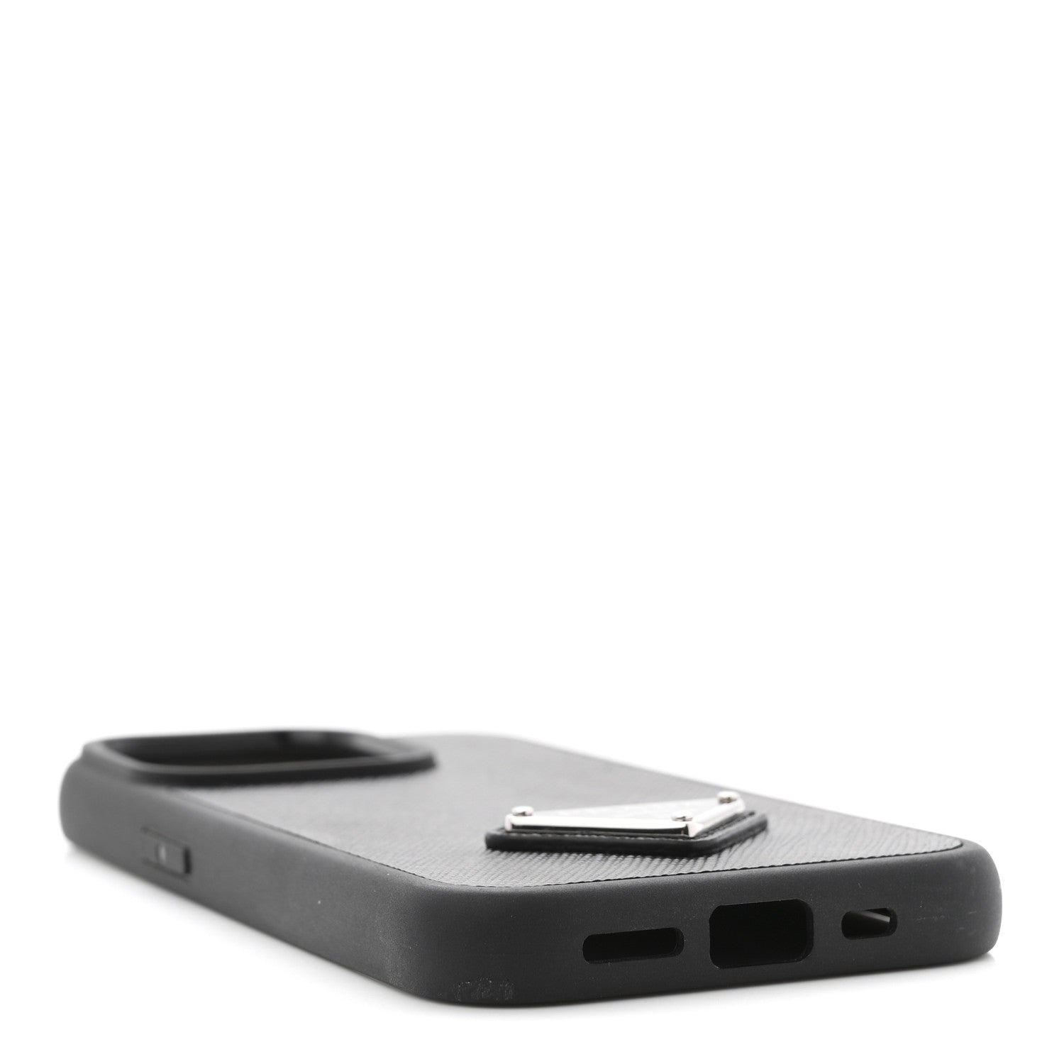Saffiano iPhone 15 Pro Case Black