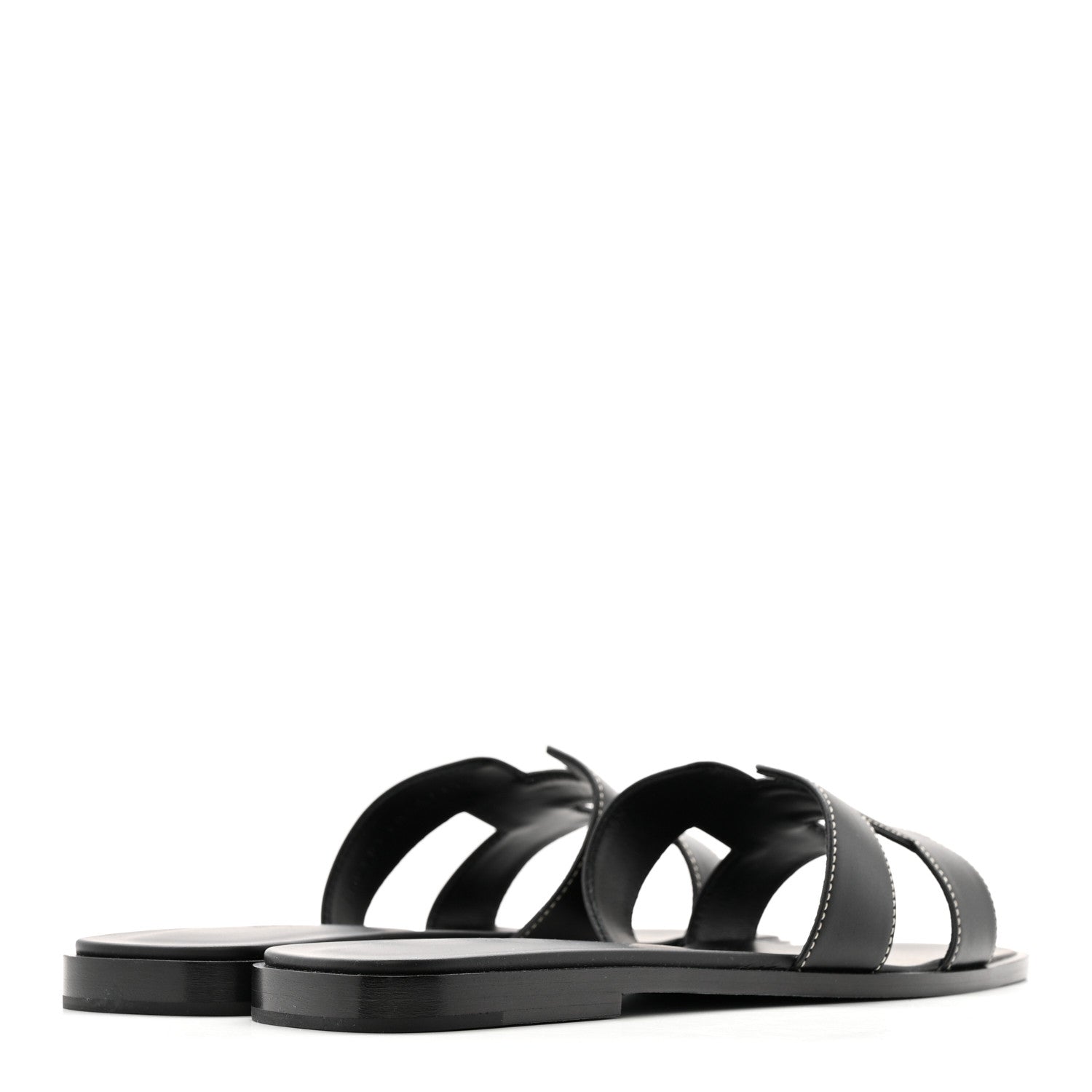 Box Calfskin Oran Sandals 40 Black