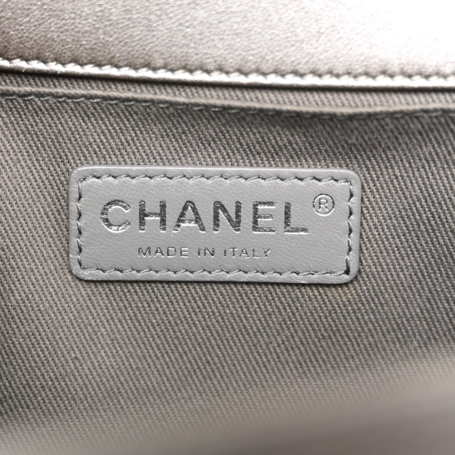 Metallic Lambskin Stingray Quilted Medium Boy Flap Silver