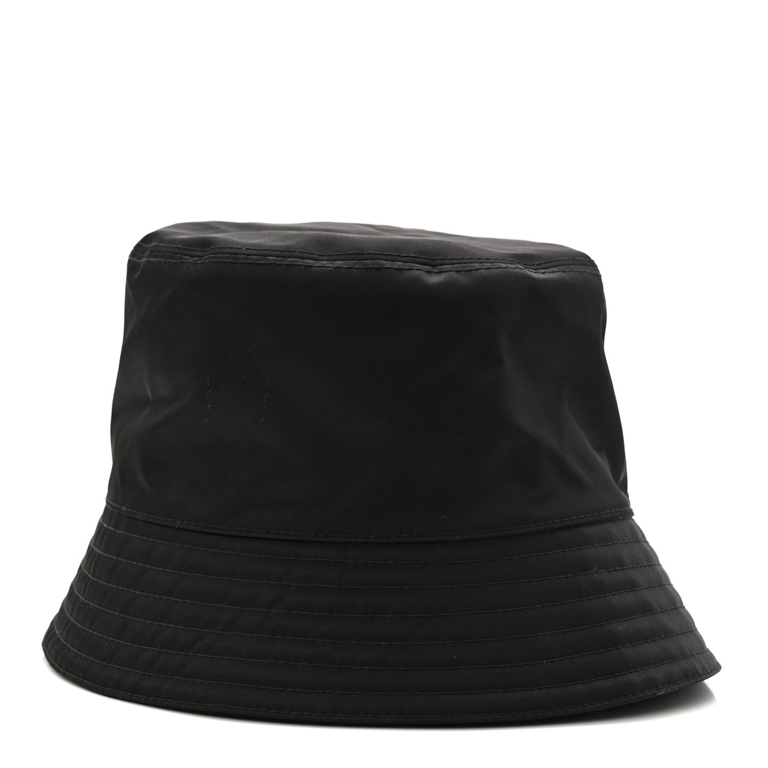 Re-Nylon Metal Triangle Logo Womens Bucket Hat M Black
