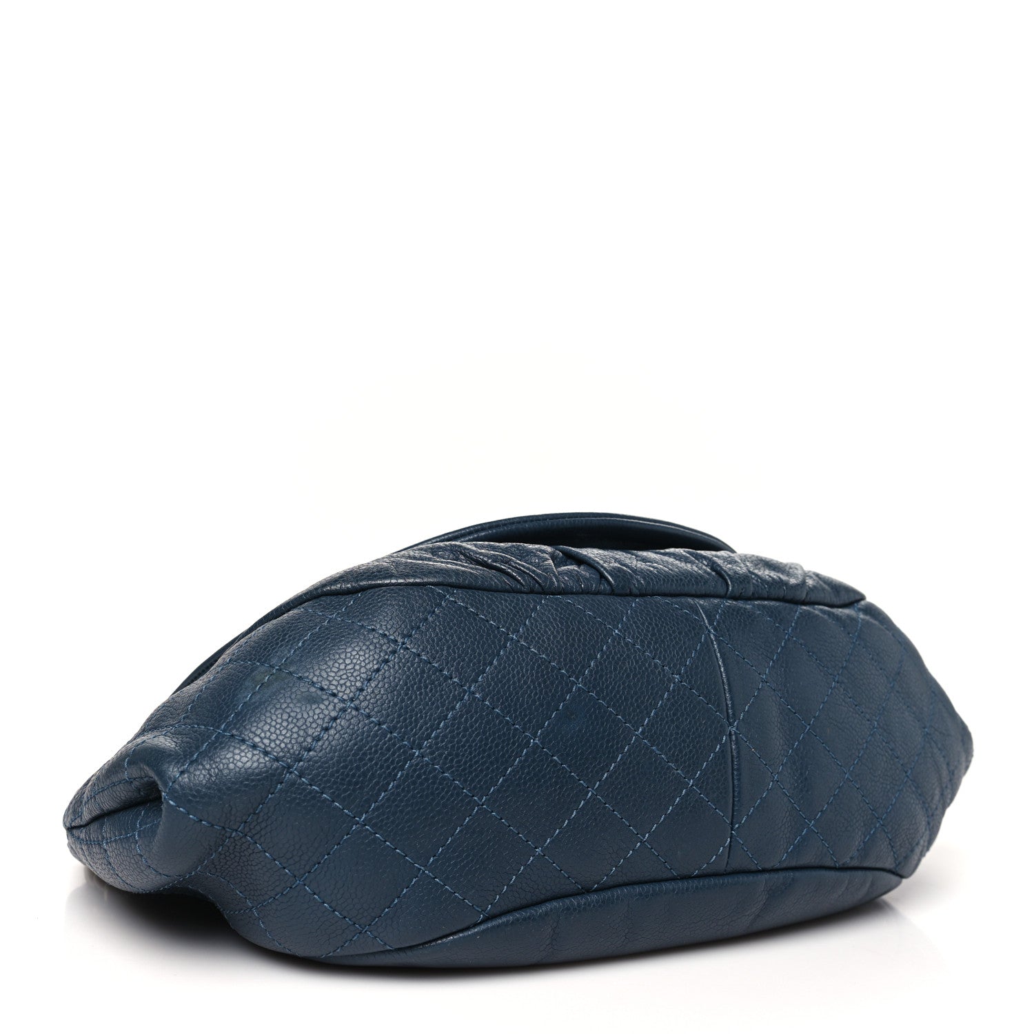 Caviar Large Half Moon Flap Navy