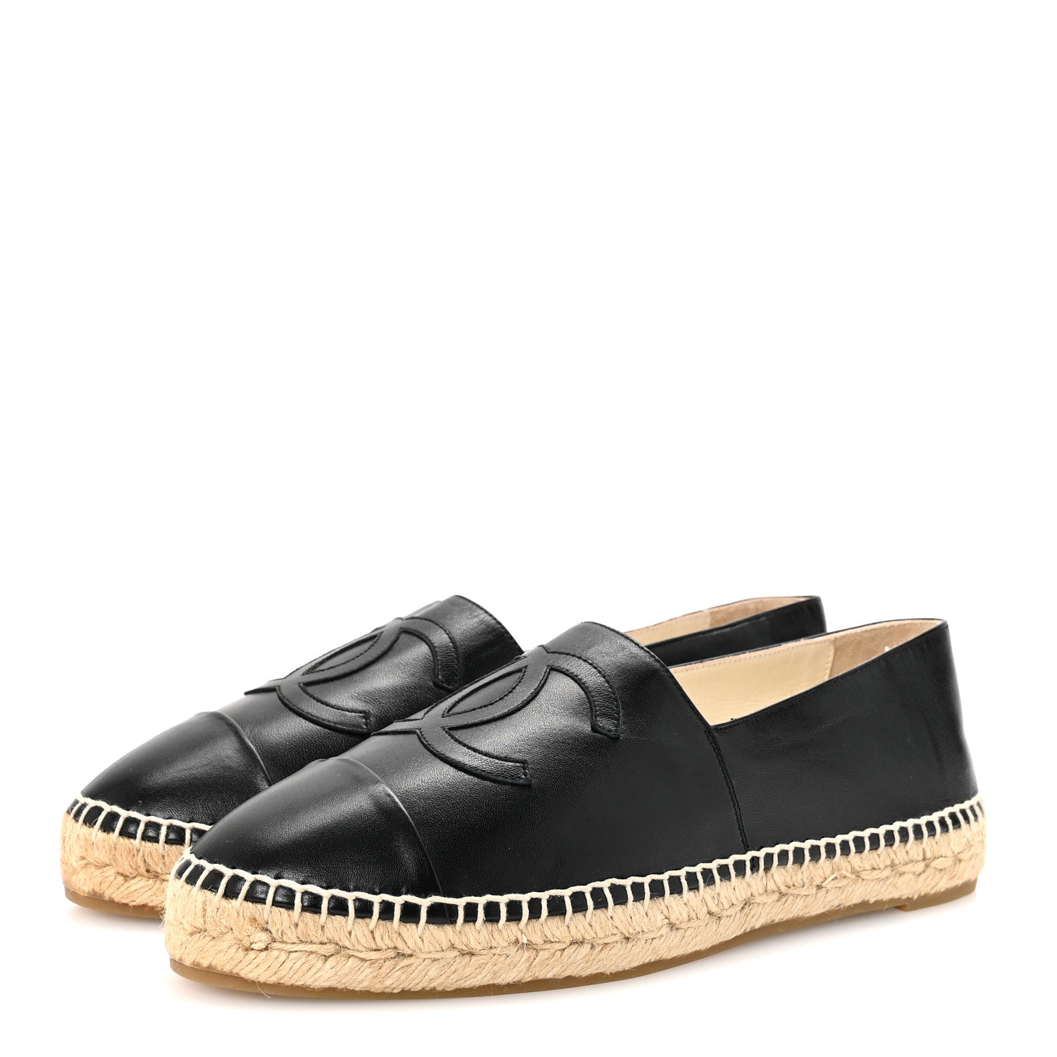 Lambskin CC Espadrilles 41 Black