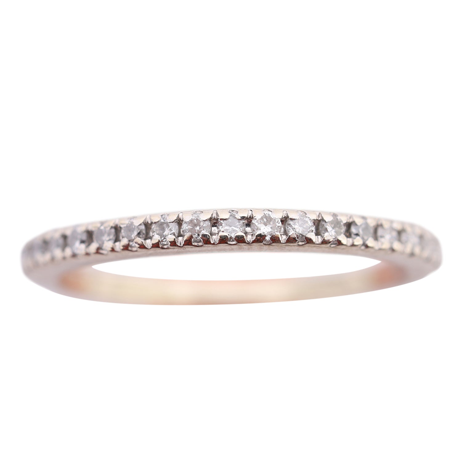 White Gold Diamond Band Ring 5.25