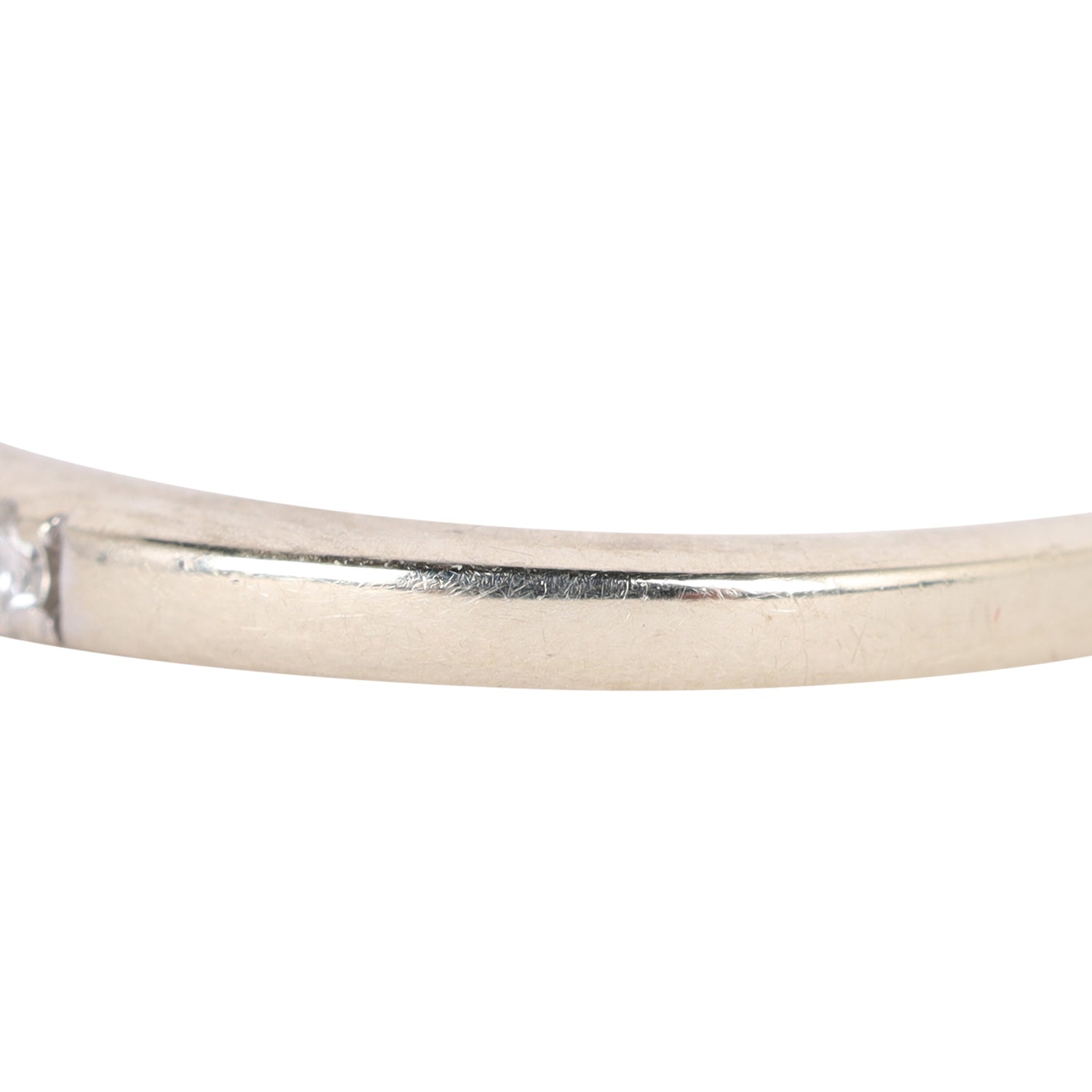 White Gold Diamond Band Ring 5.25