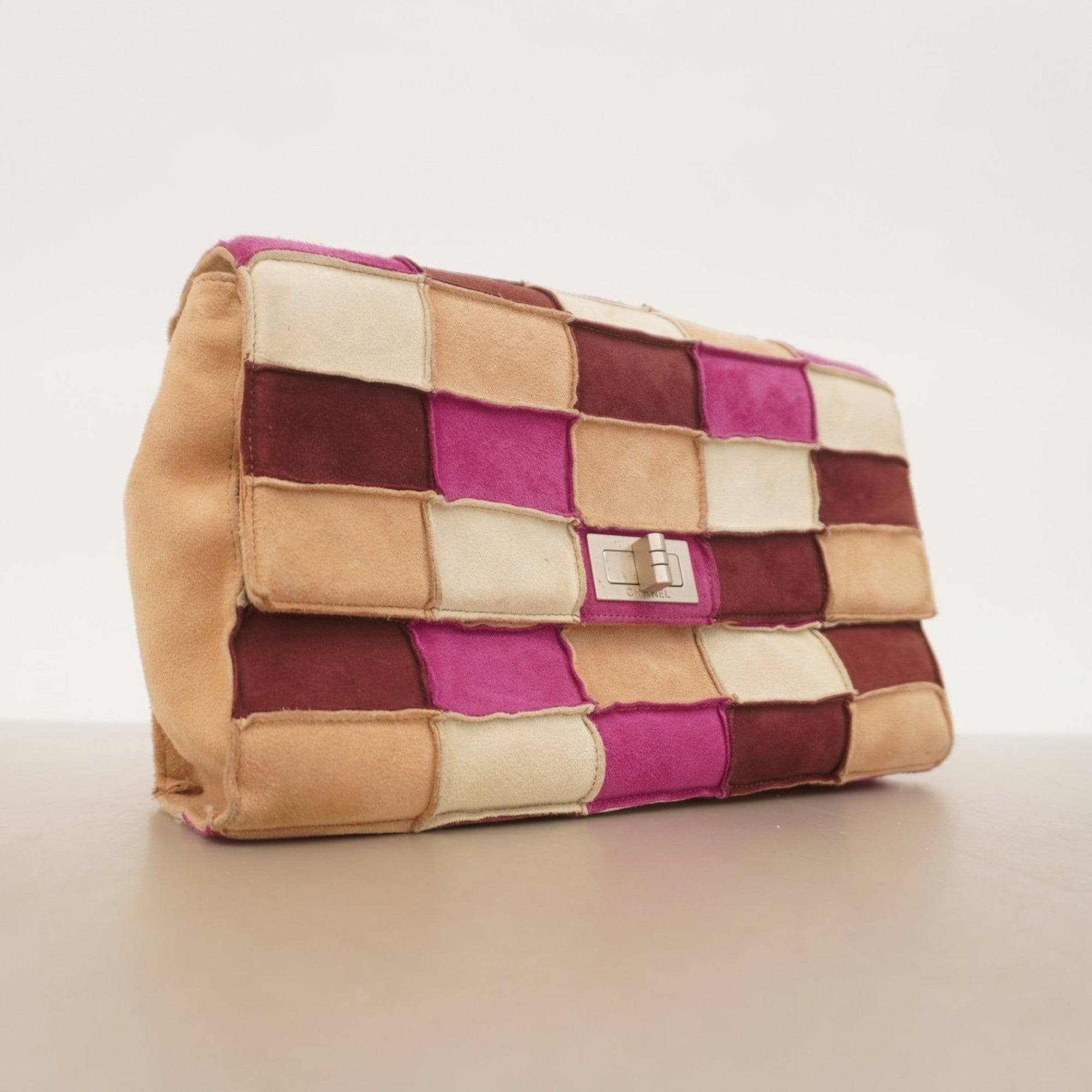 Reissue Flap Bag Suede Patchwork Medium