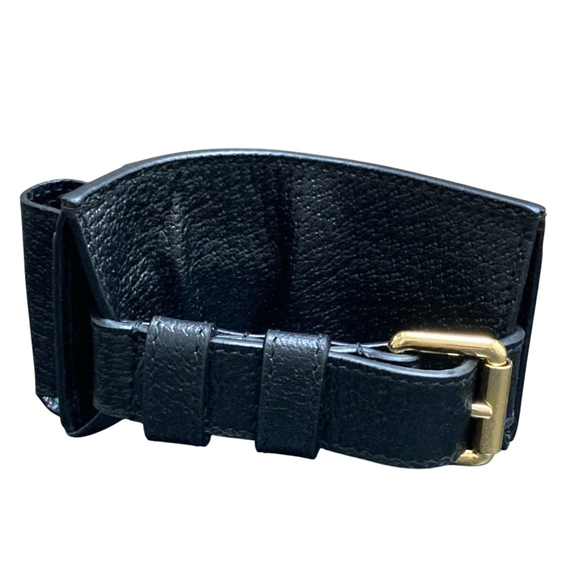 Leather Bracelet Lipstick Case Black