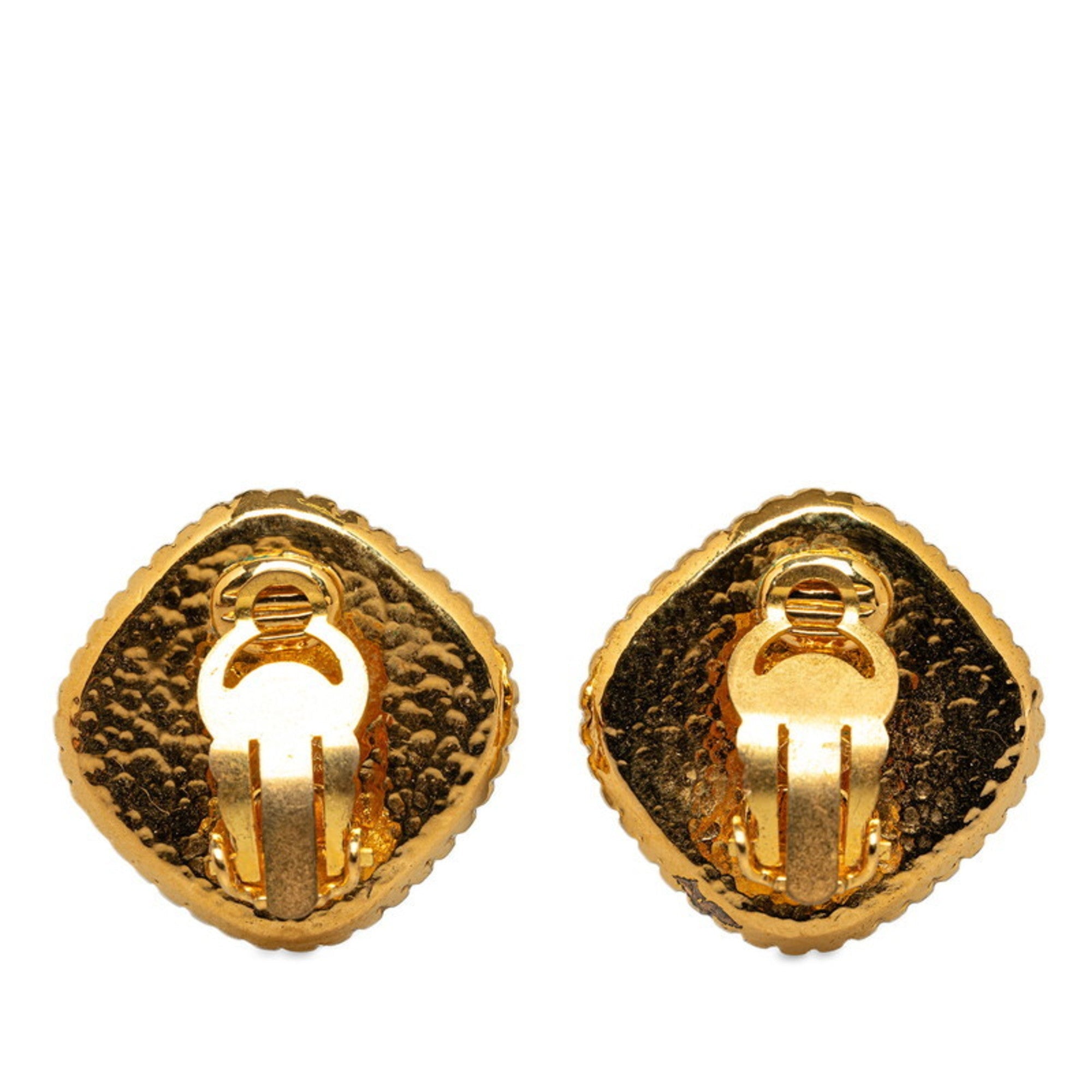 CC Logo Earrings Metal Gold-Tone Metal
