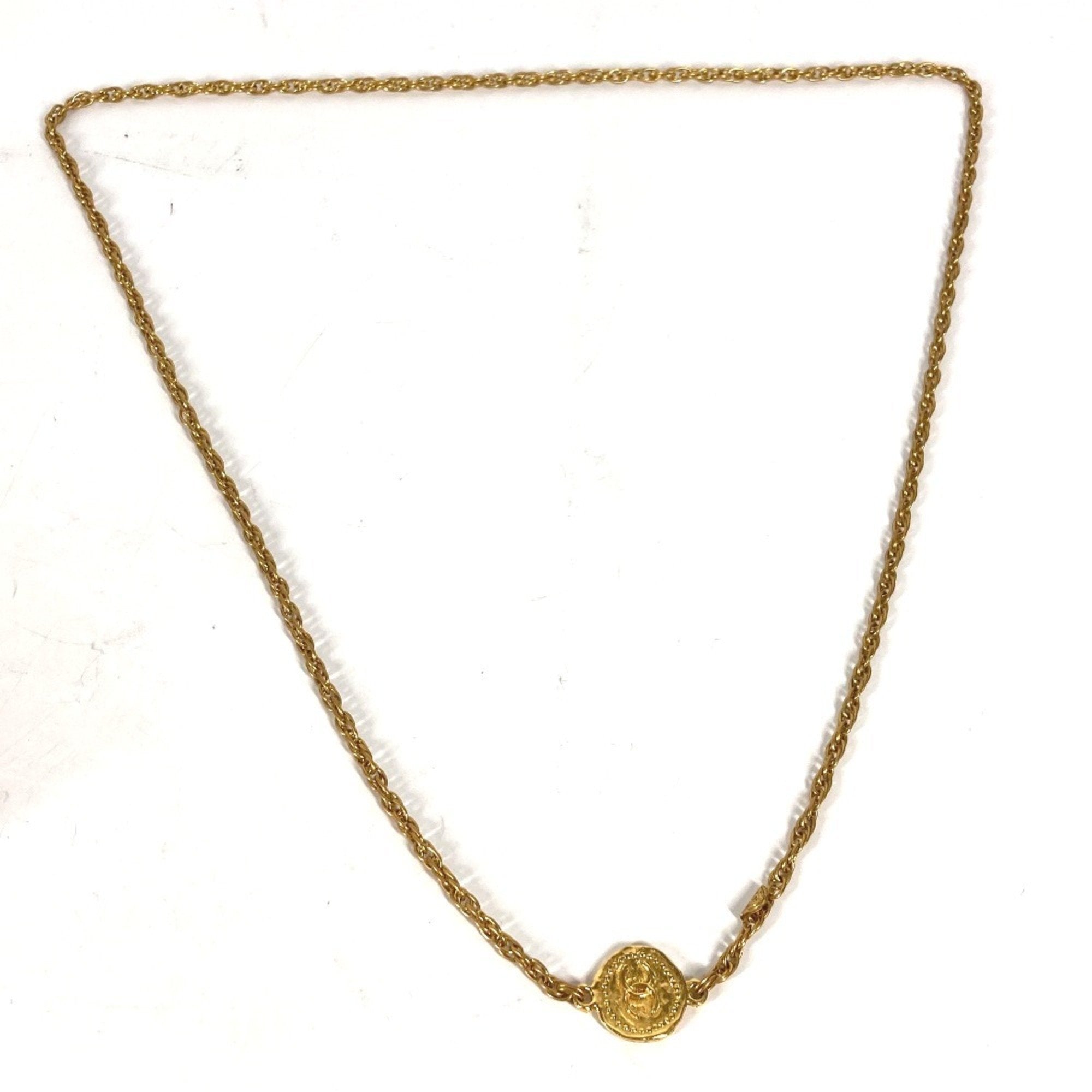 CC Logo Chain Necklace Gold-Tone Metal