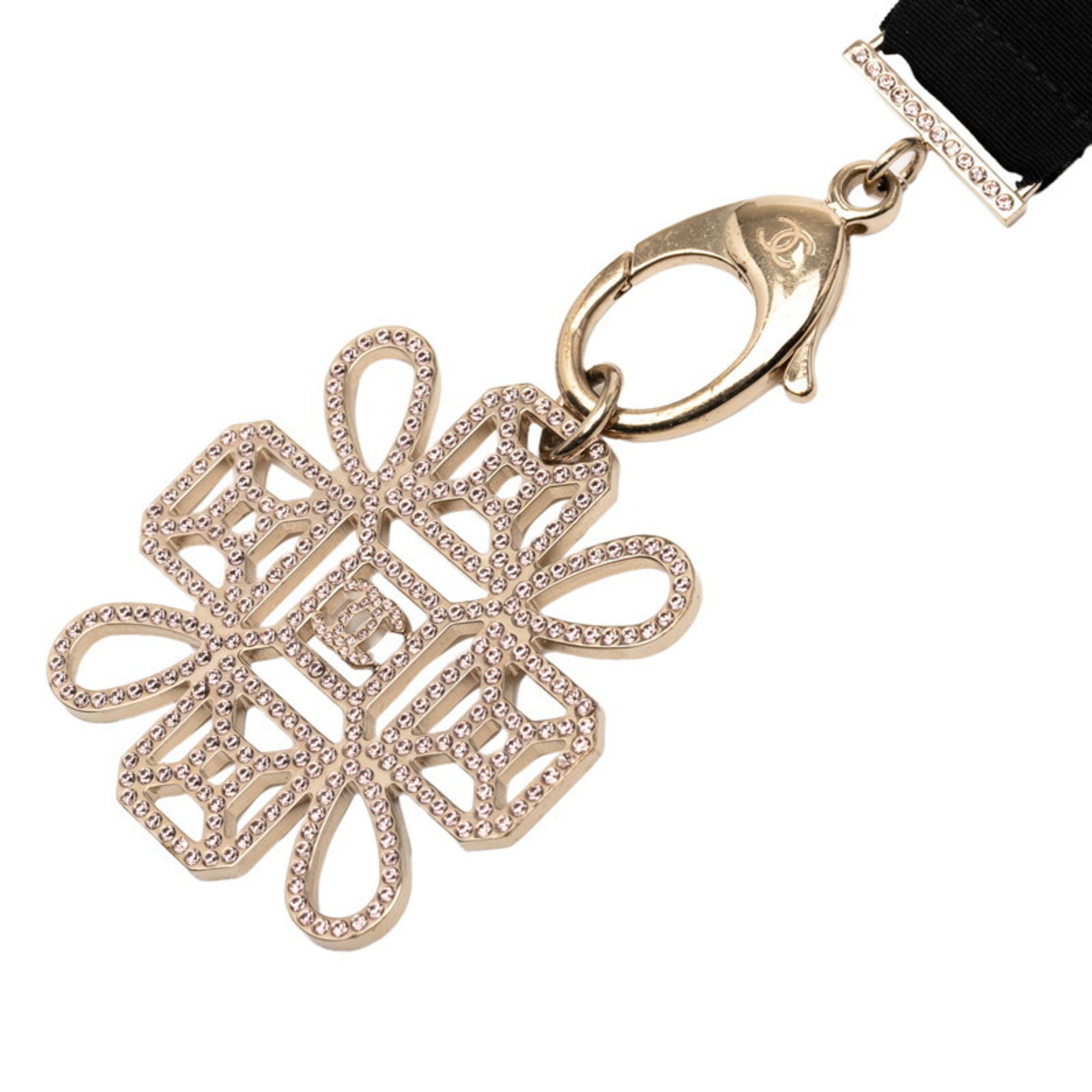 CC Logo Pendant Necklace Gold-Tone Metal