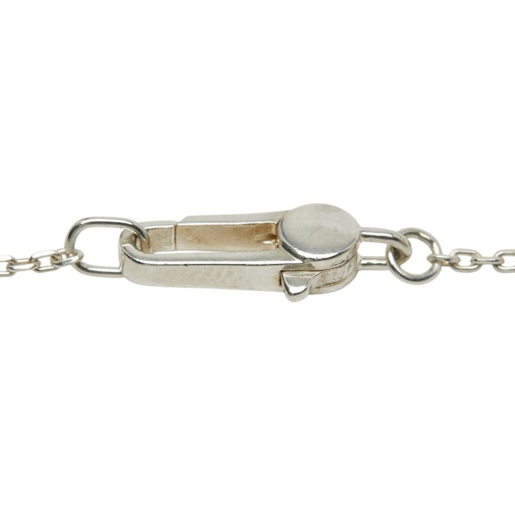 Mini Square Pendant Necklace Sterling Silver