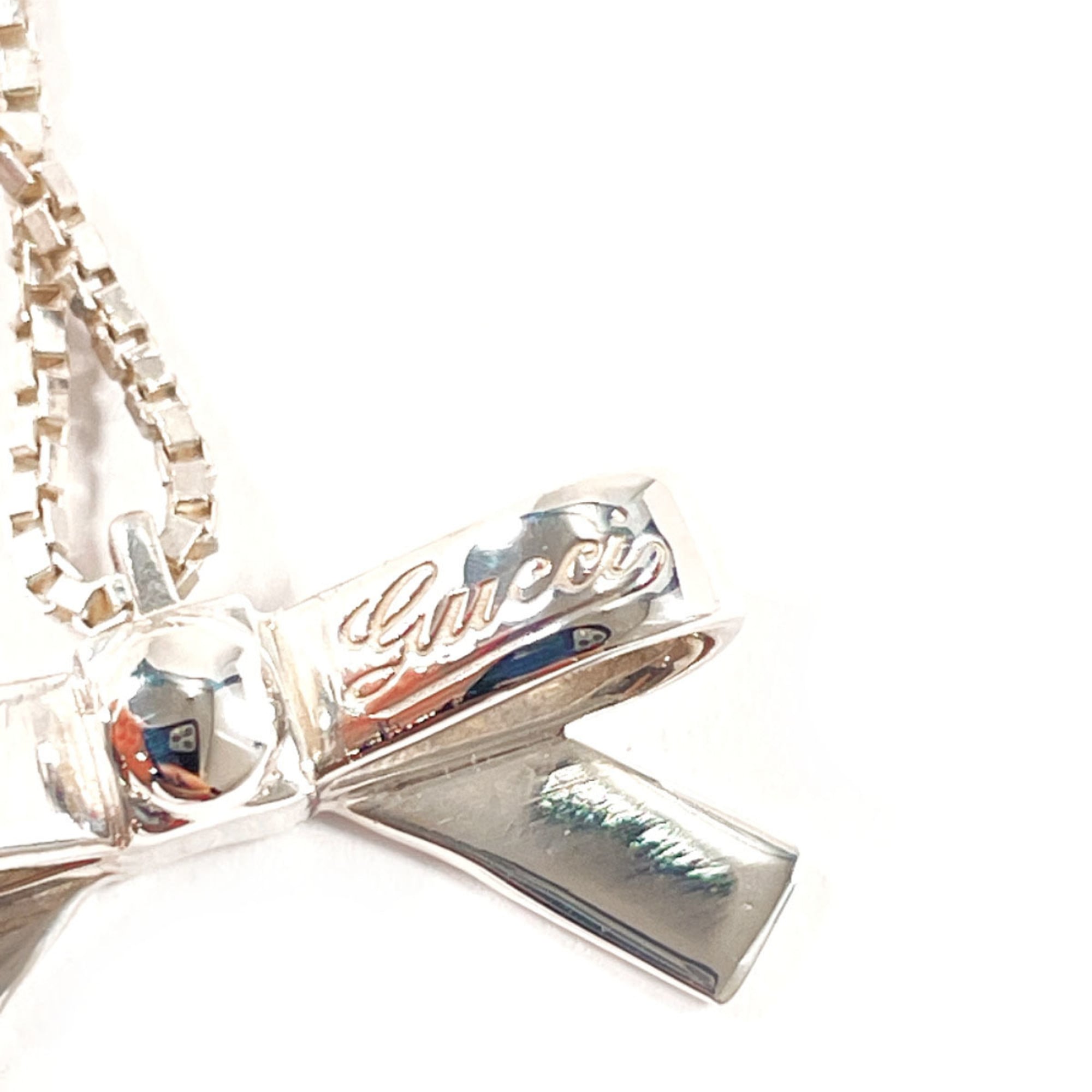 Ribbon Pendant Necklace Sterling Silver