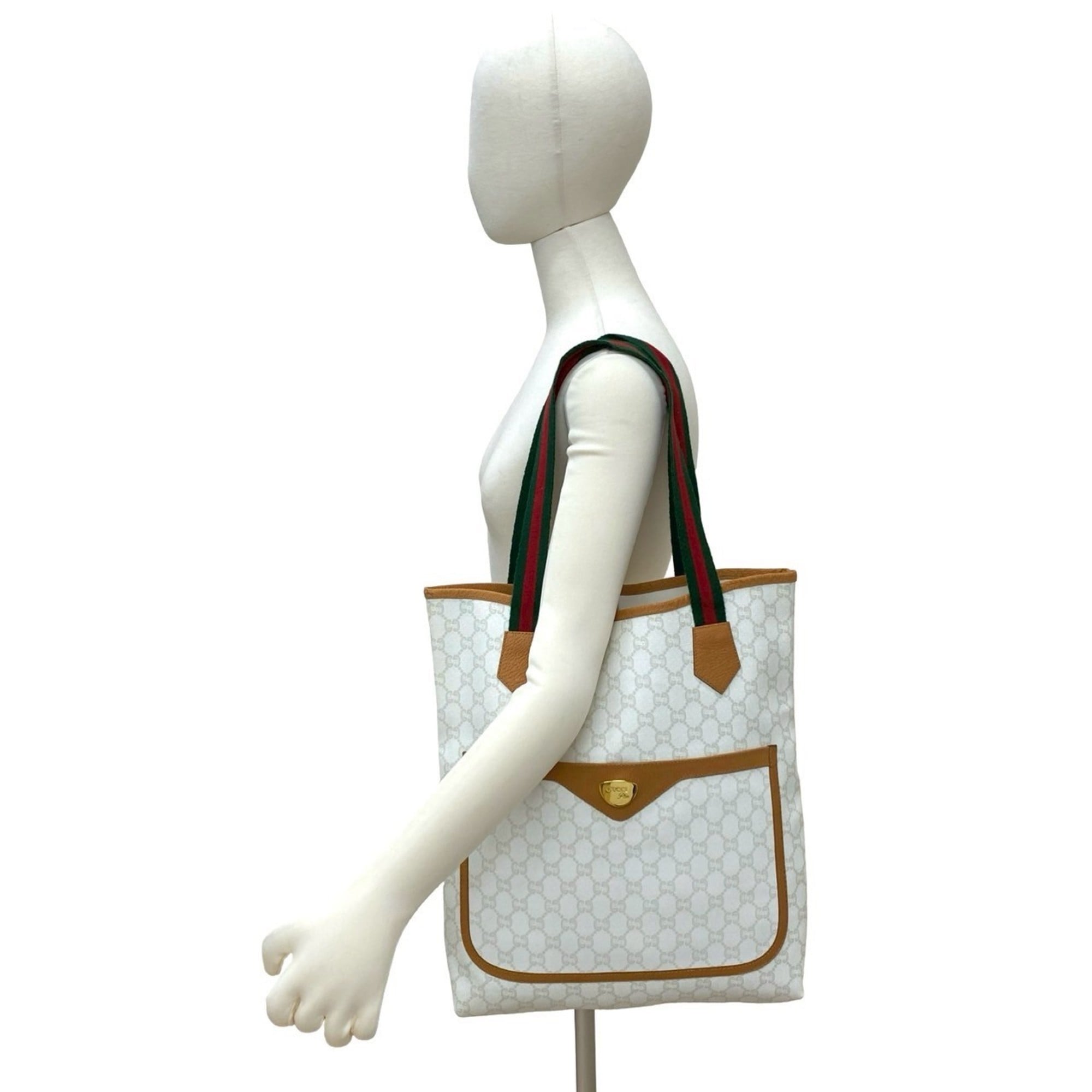 Vintage Web Strap Tote GG Coated Canvas Medium