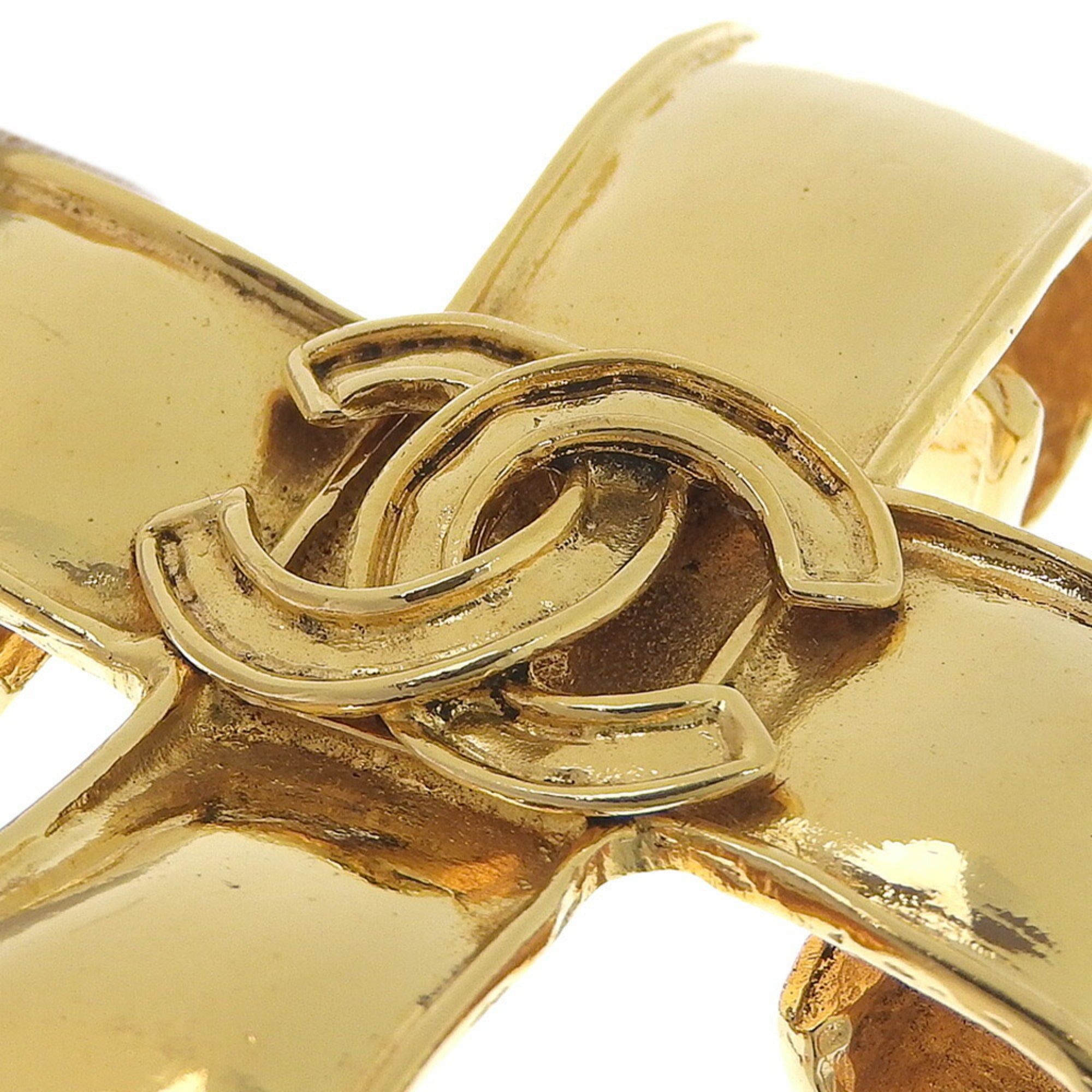 CC Logo Cross Brooch Metal