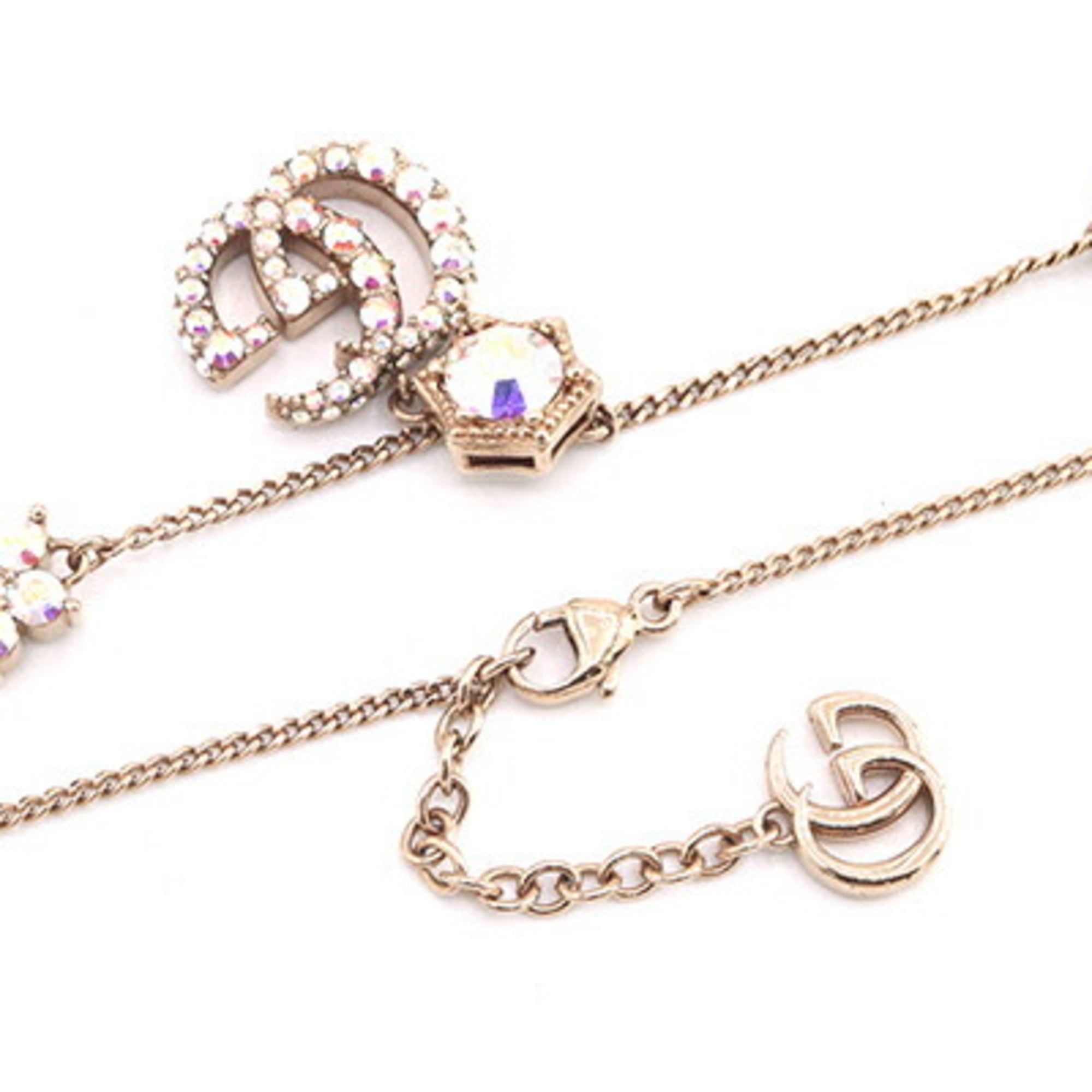 Double G Pendant Necklace Gold Metal