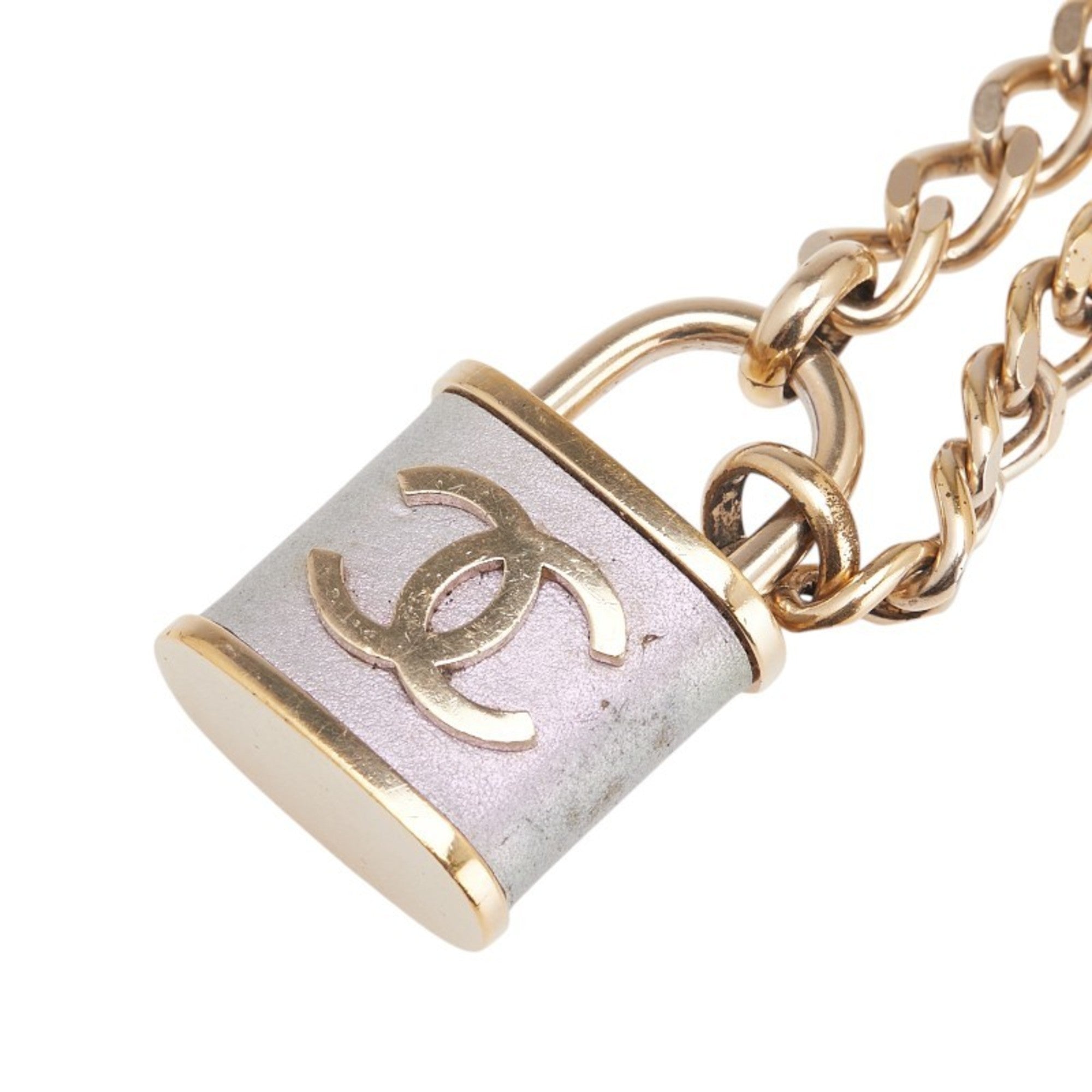 CC Logo Chain Pendant Necklace Metal