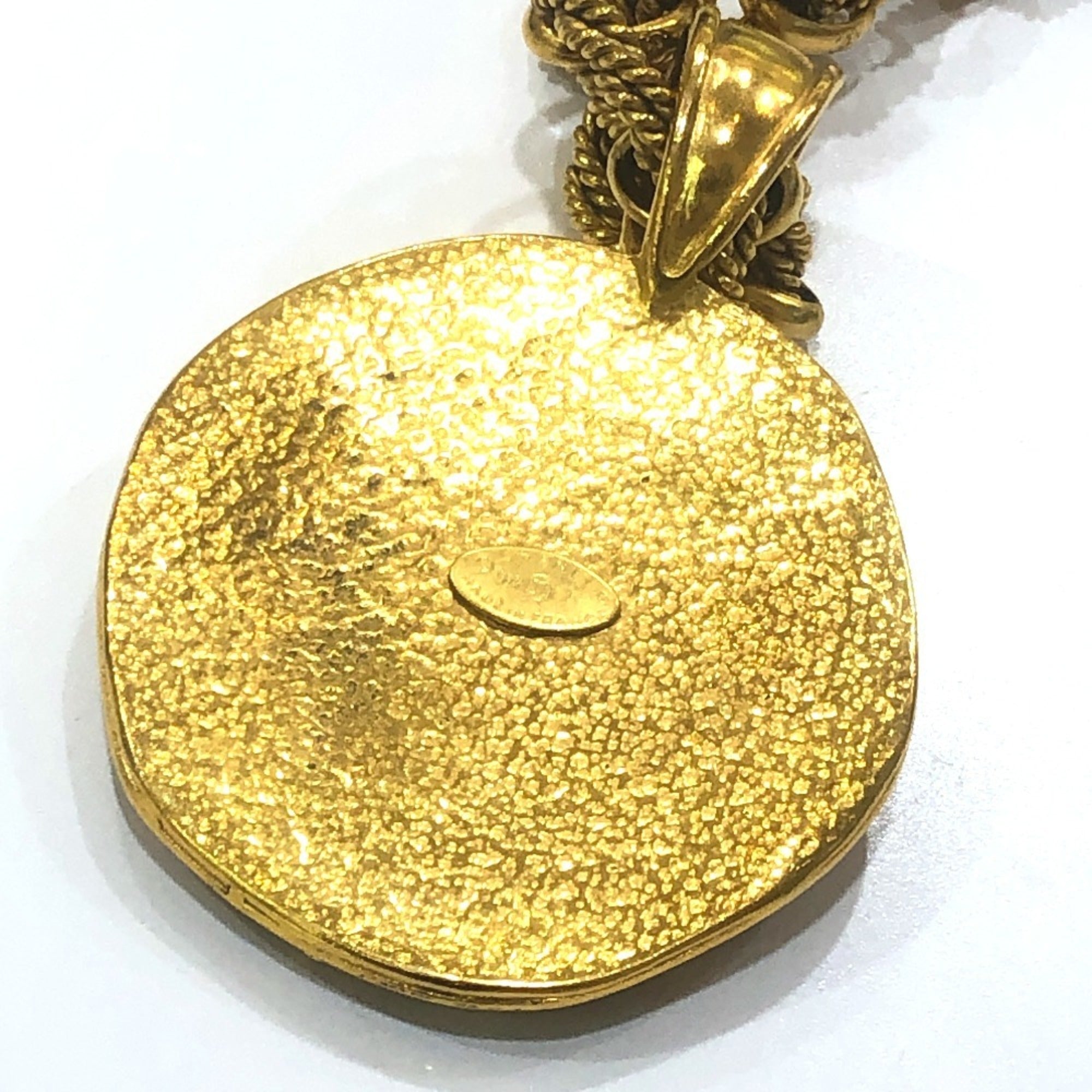 CC Logo Chain Pendant Necklace Metal