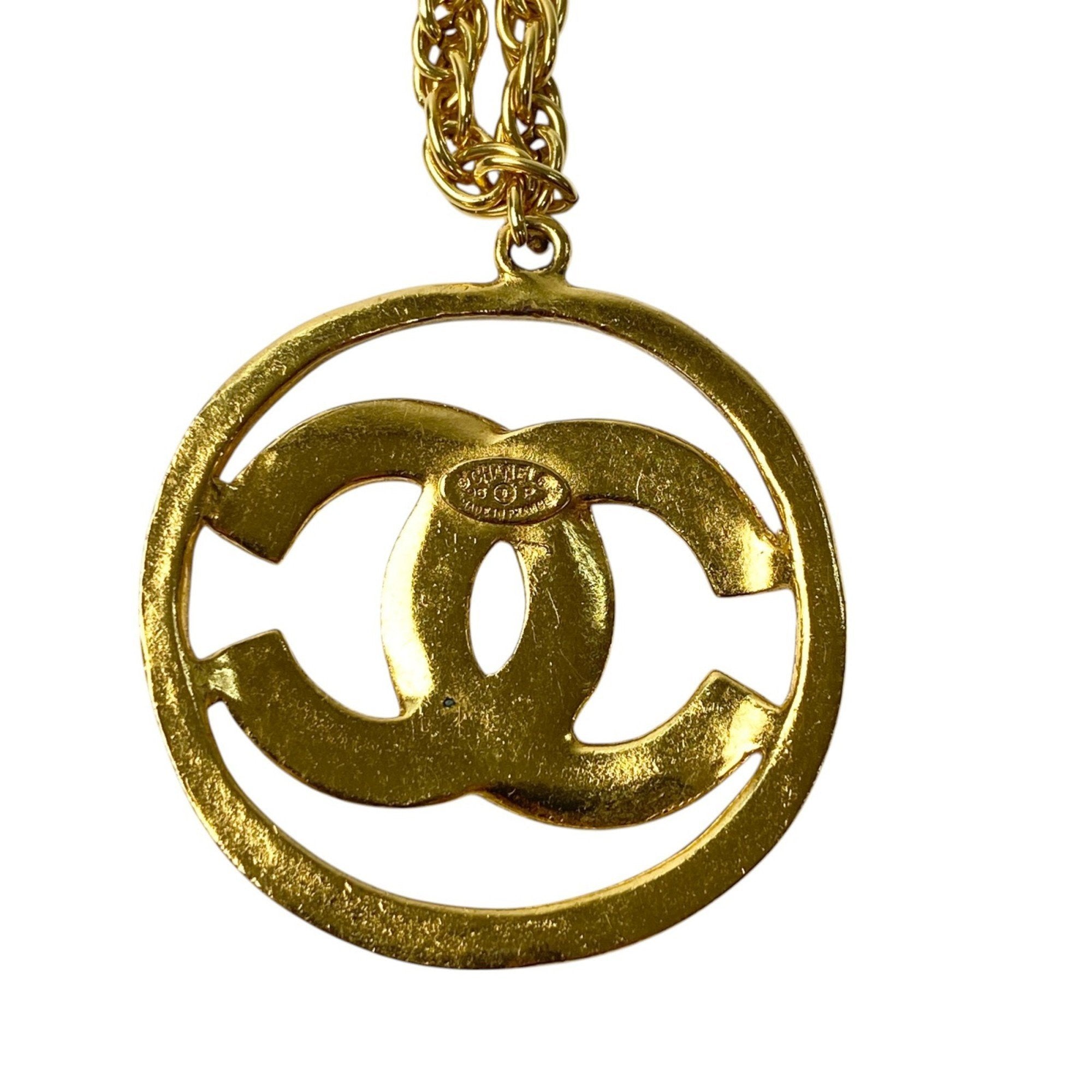CC Logo Pendant Necklace Metal