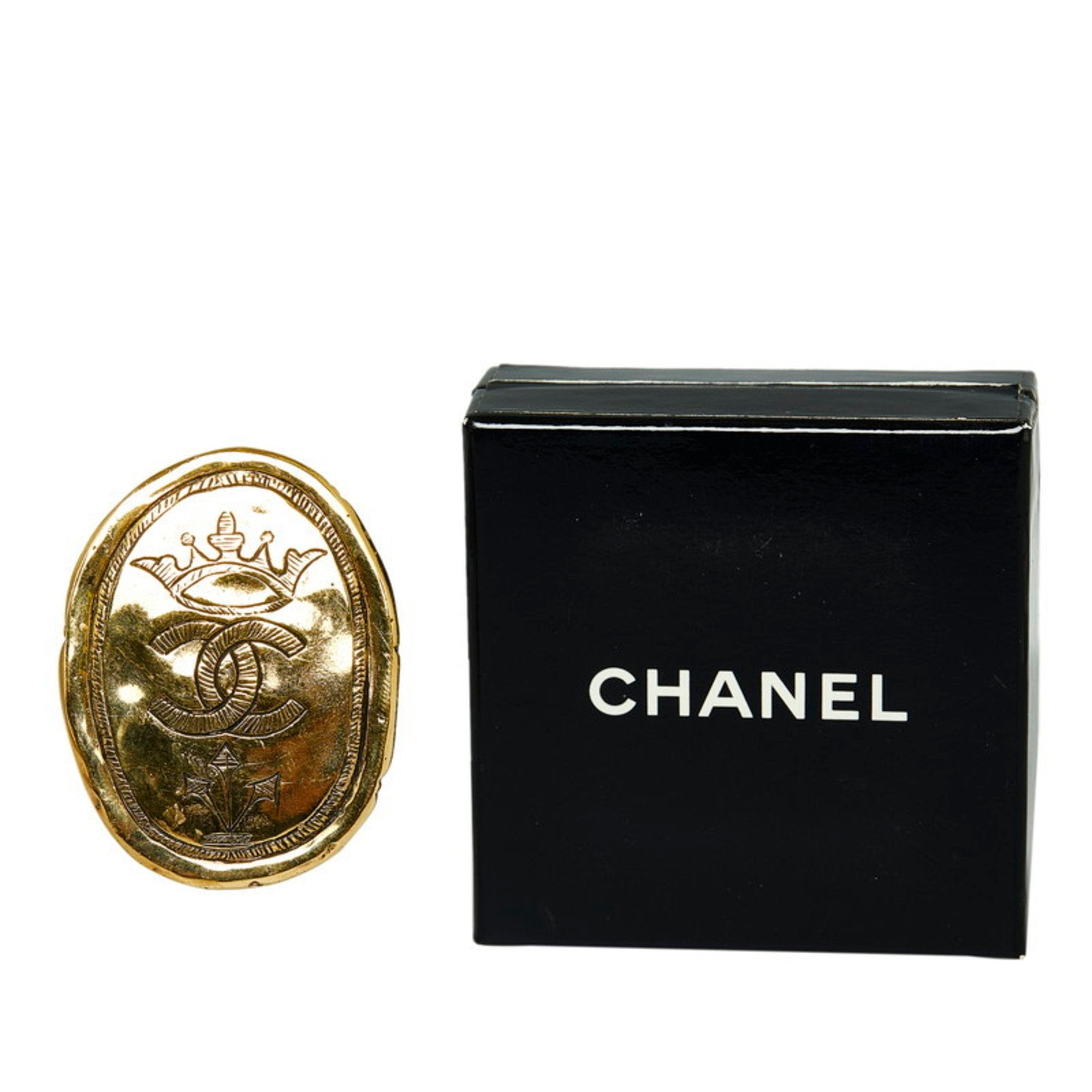 CC Logo Brooch Metal